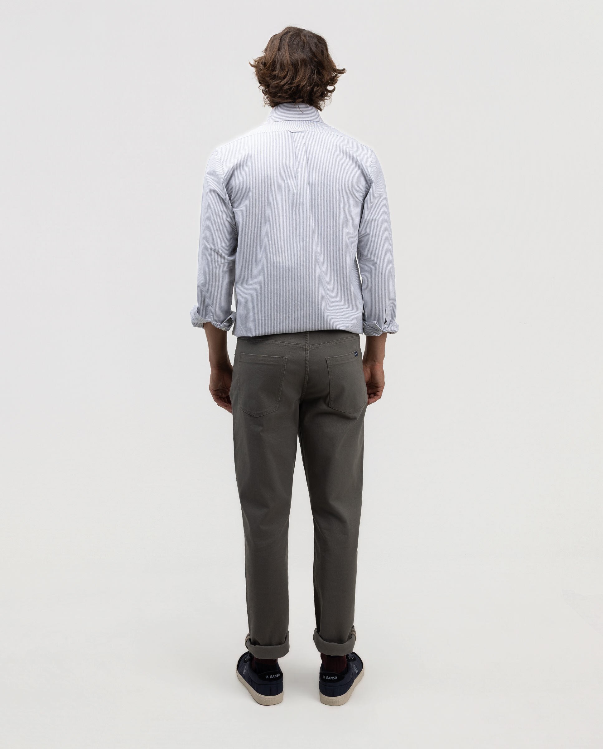 Pantalón de hombre 5 bolsillos liso - El Ganso - Verde Verde-4