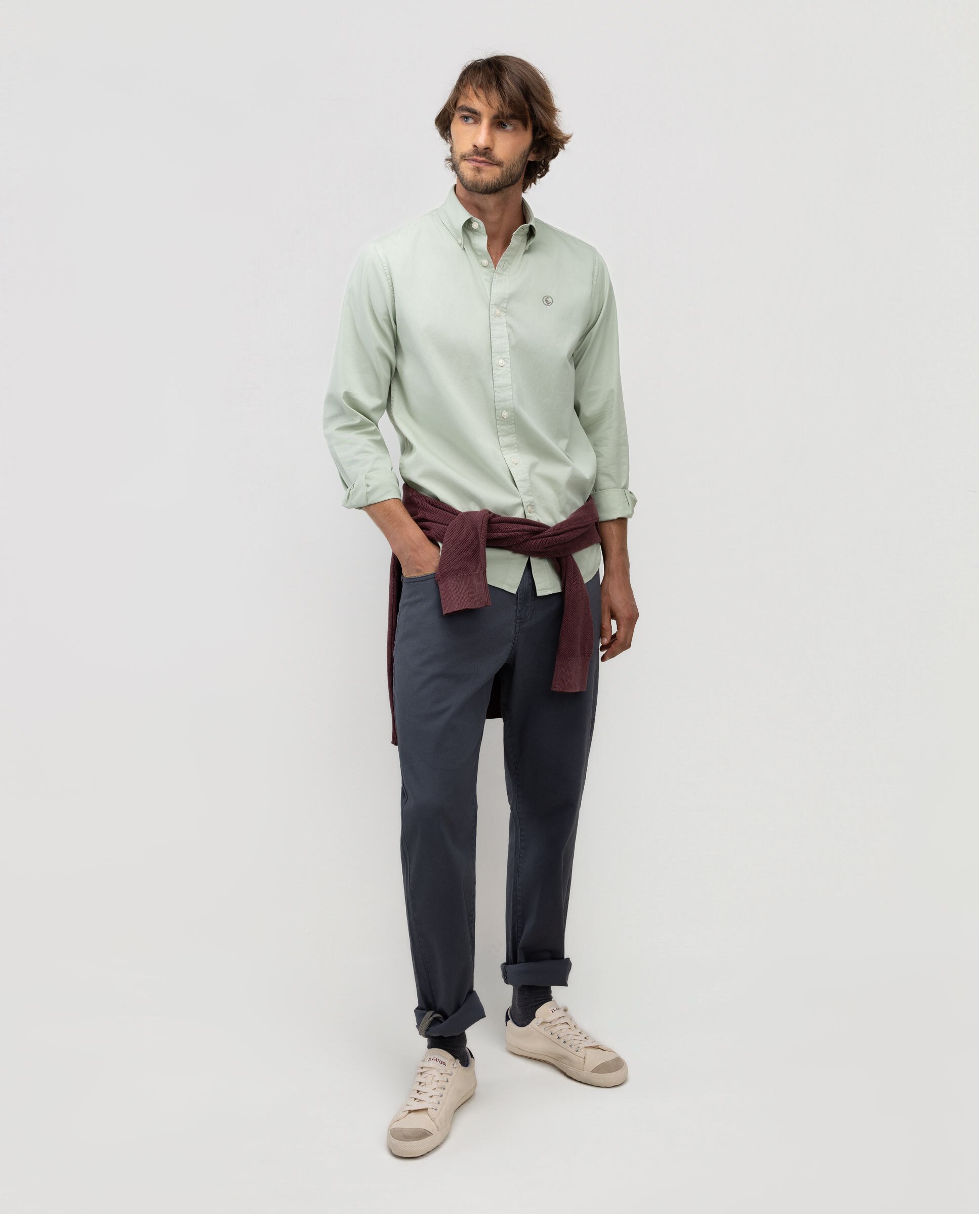 Pantalón de hombre 5 bolsillos liso - El Ganso - Azul marino Azul marino-1