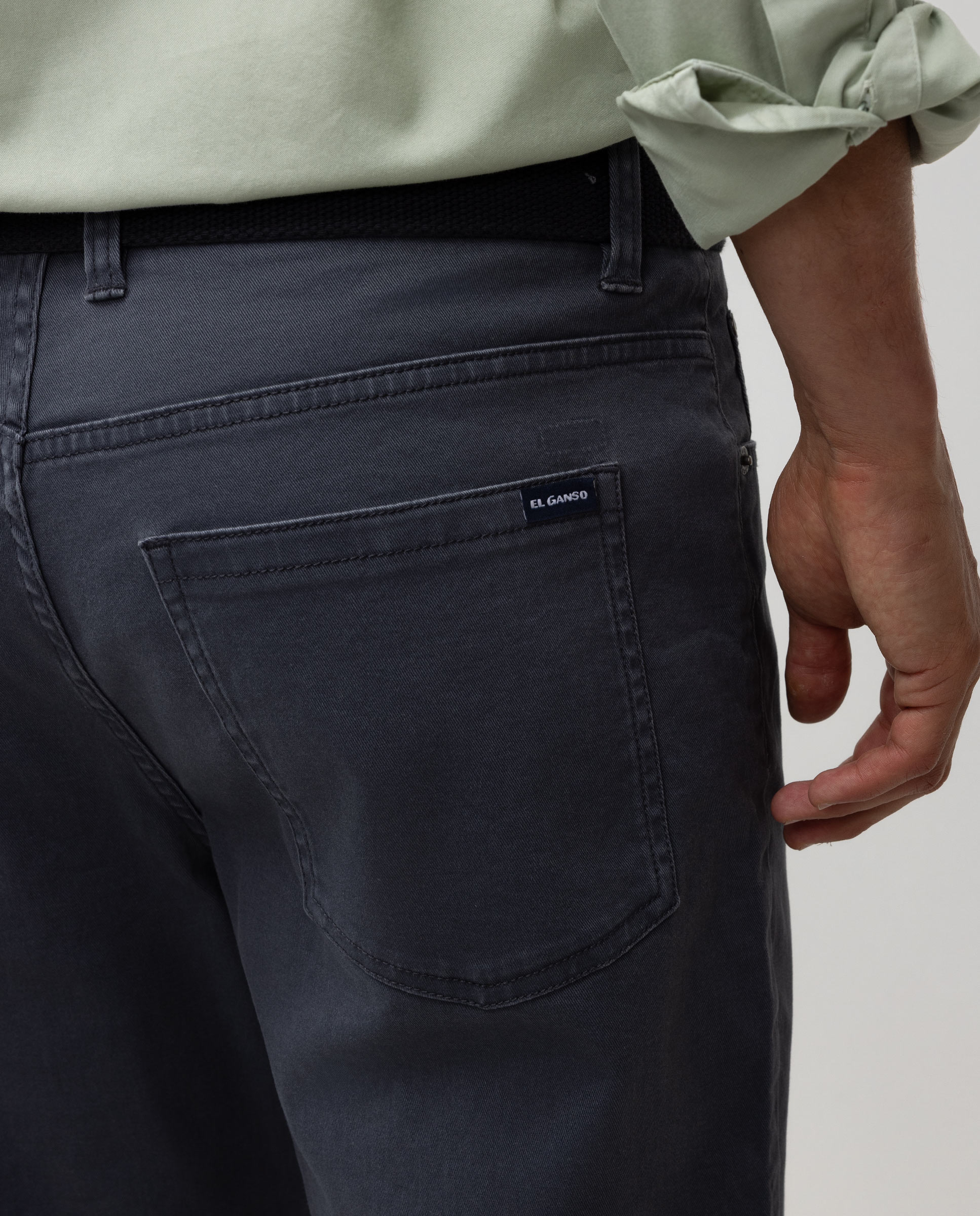 Pantalón de hombre 5 bolsillos liso - El Ganso - Azul marino Azul marino-3