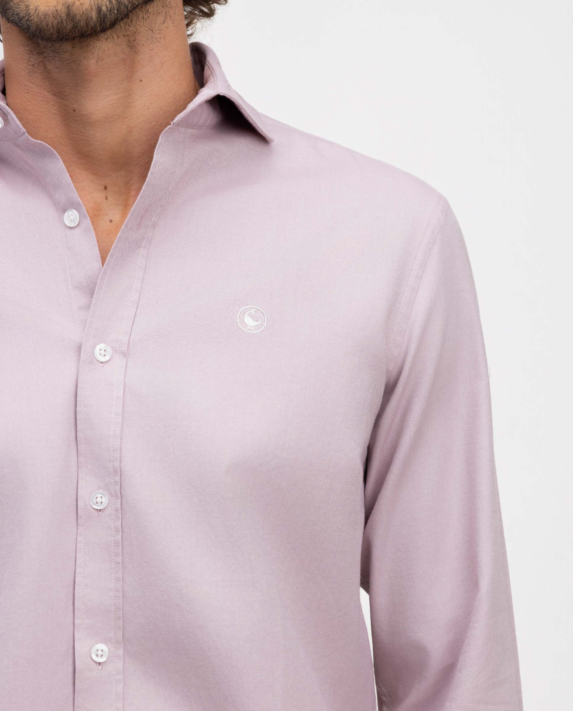 Imagen 3 de Camisa de hombre viyela cuello italiano - El Ganso - Rosa Rosa