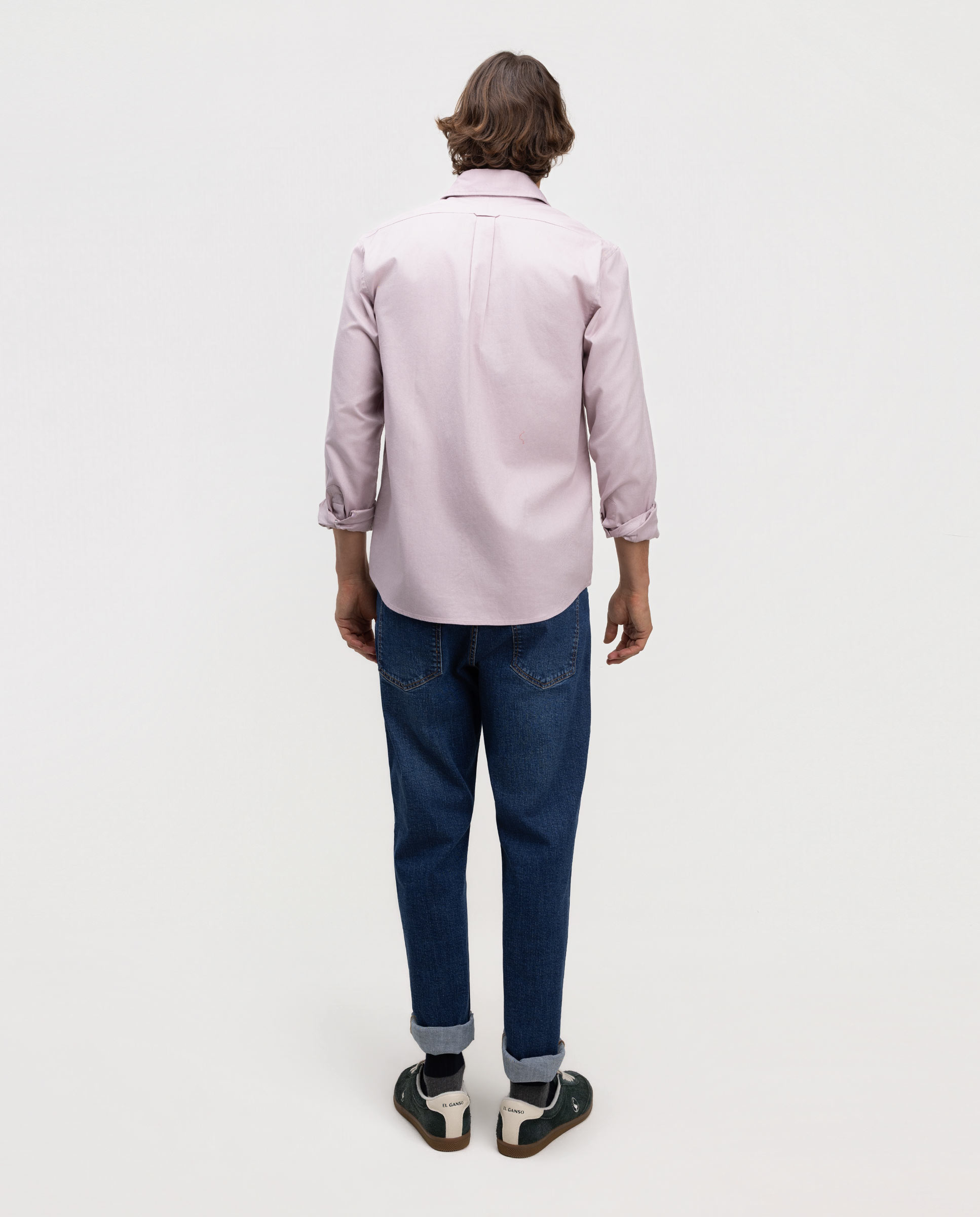 Imagen 4 de Camisa de hombre viyela cuello italiano - El Ganso - Rosa Rosa
