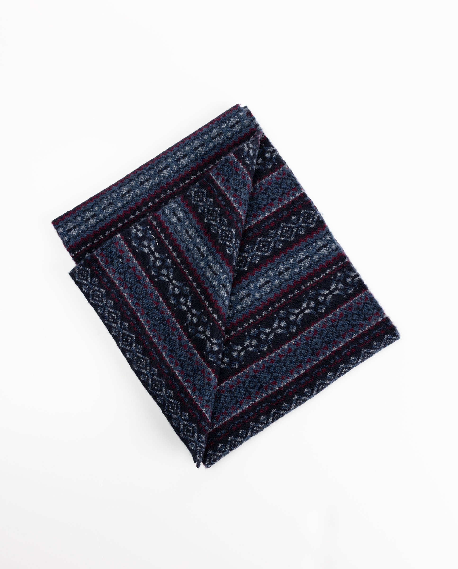 Bufanda lana fairisle gris - El Ganso - Azul marino Azul marino-2
