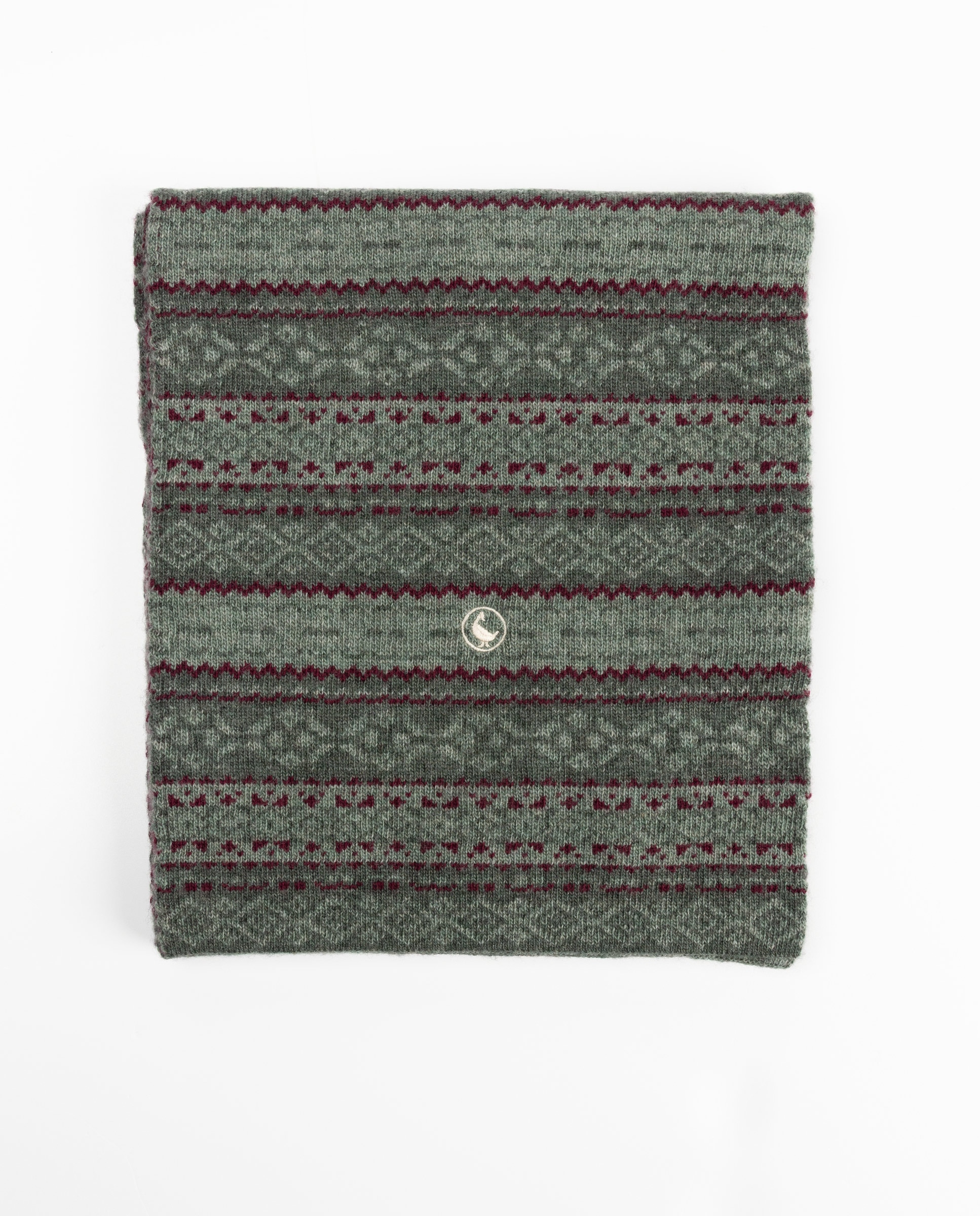 Imagen 0 de Bufanda lana fairisle gris Verde