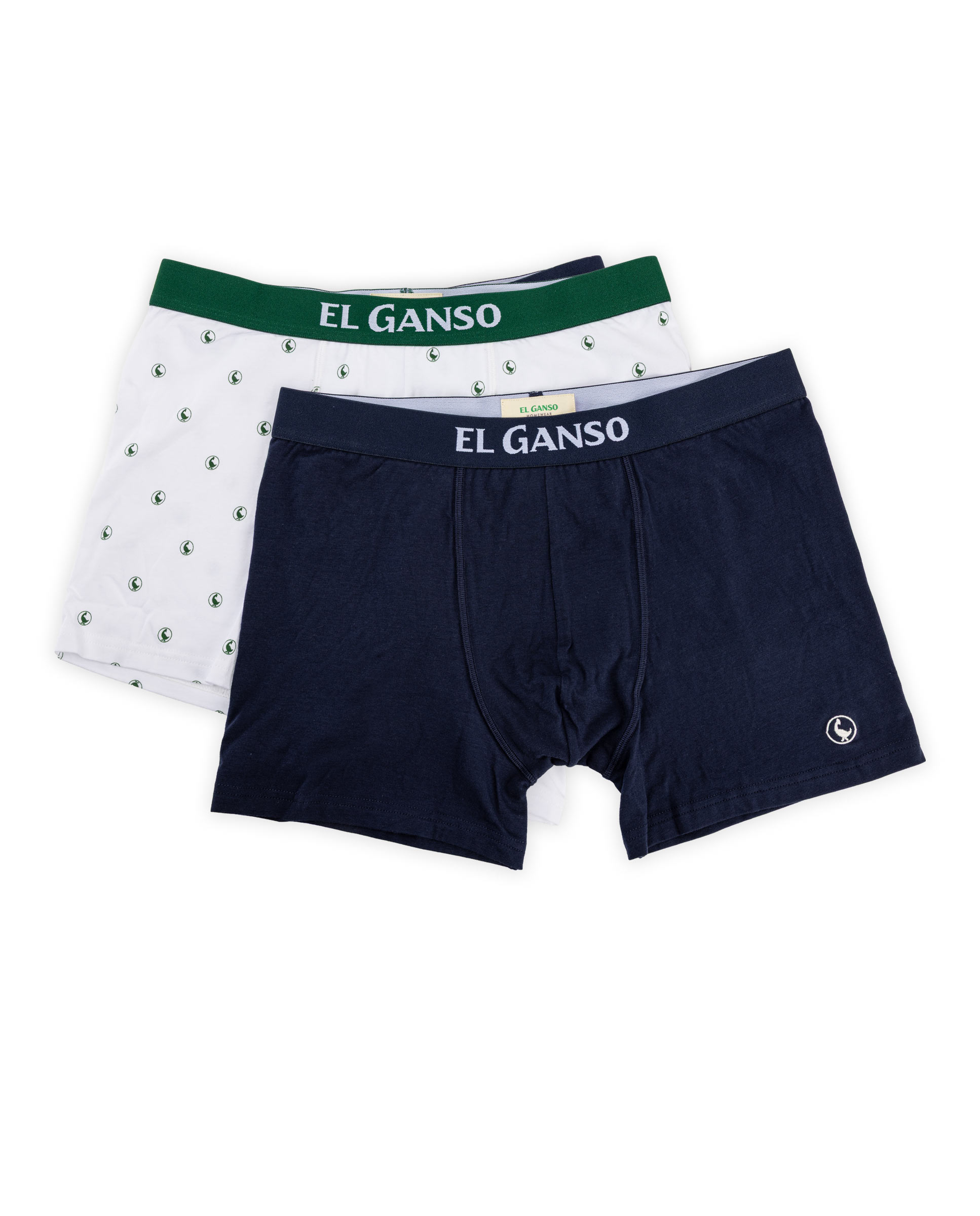 Pack boxer de hombre liso y de gansos - El Ganso - Verde Verde-1