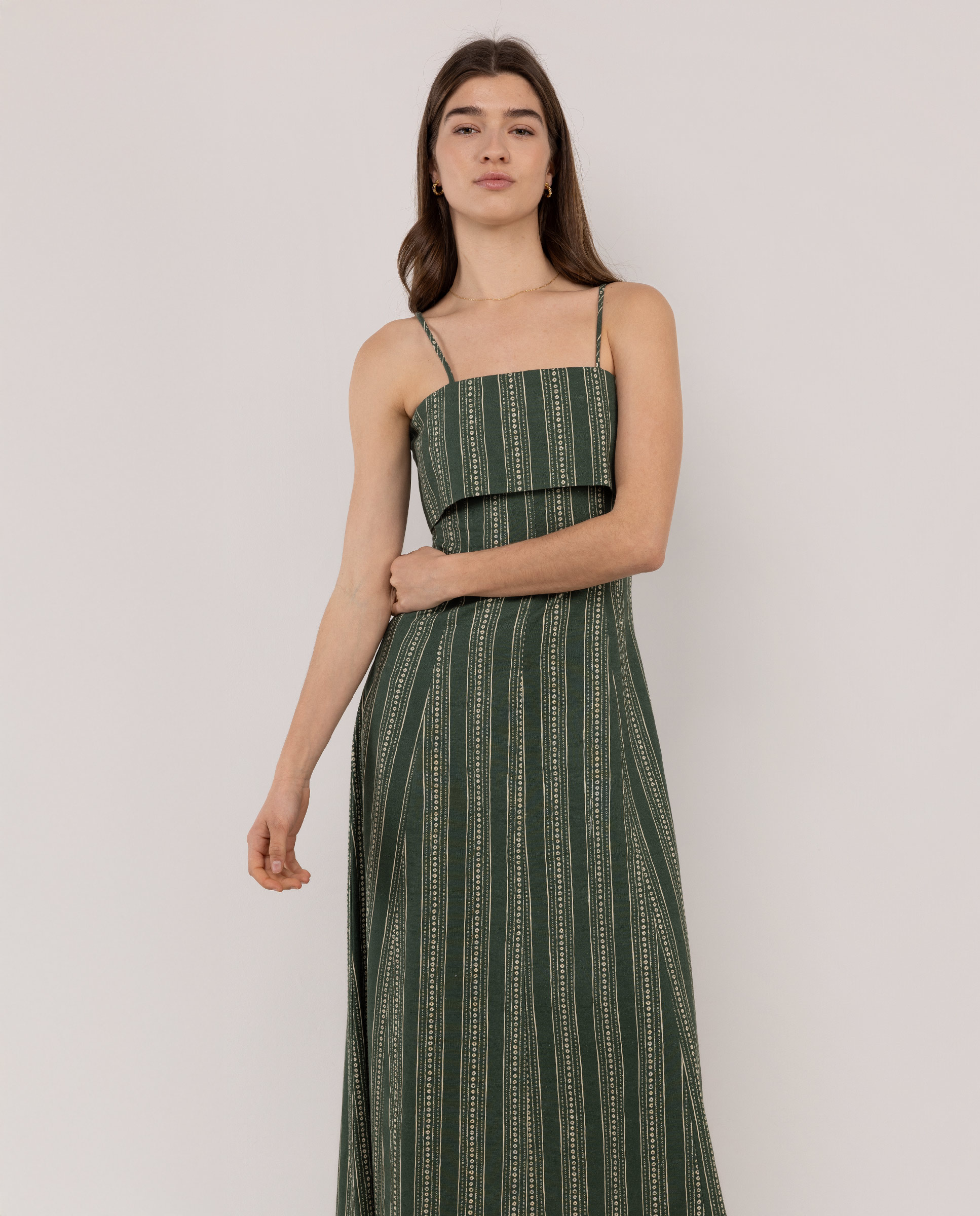 Vestido de mujer largo - El Ganso - Verde Verde-2