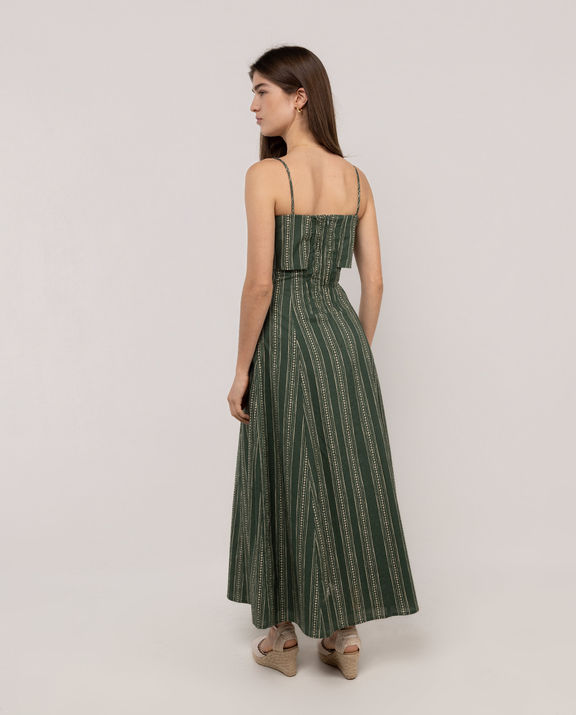 Vestido de mujer largo - El Ganso - Verde Verde-3