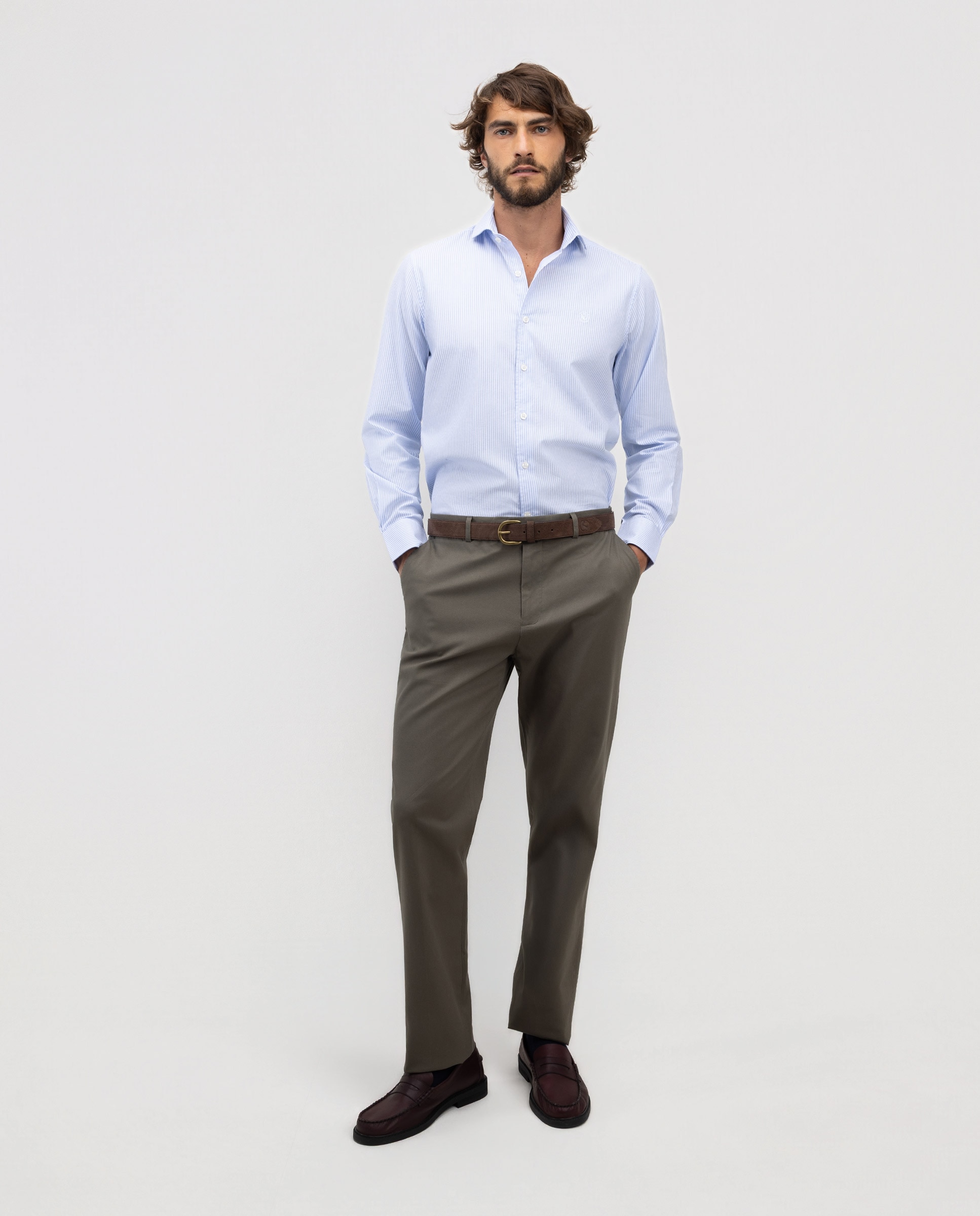 Imagen 0 de Pantalón de hombre estructura lavado Verde