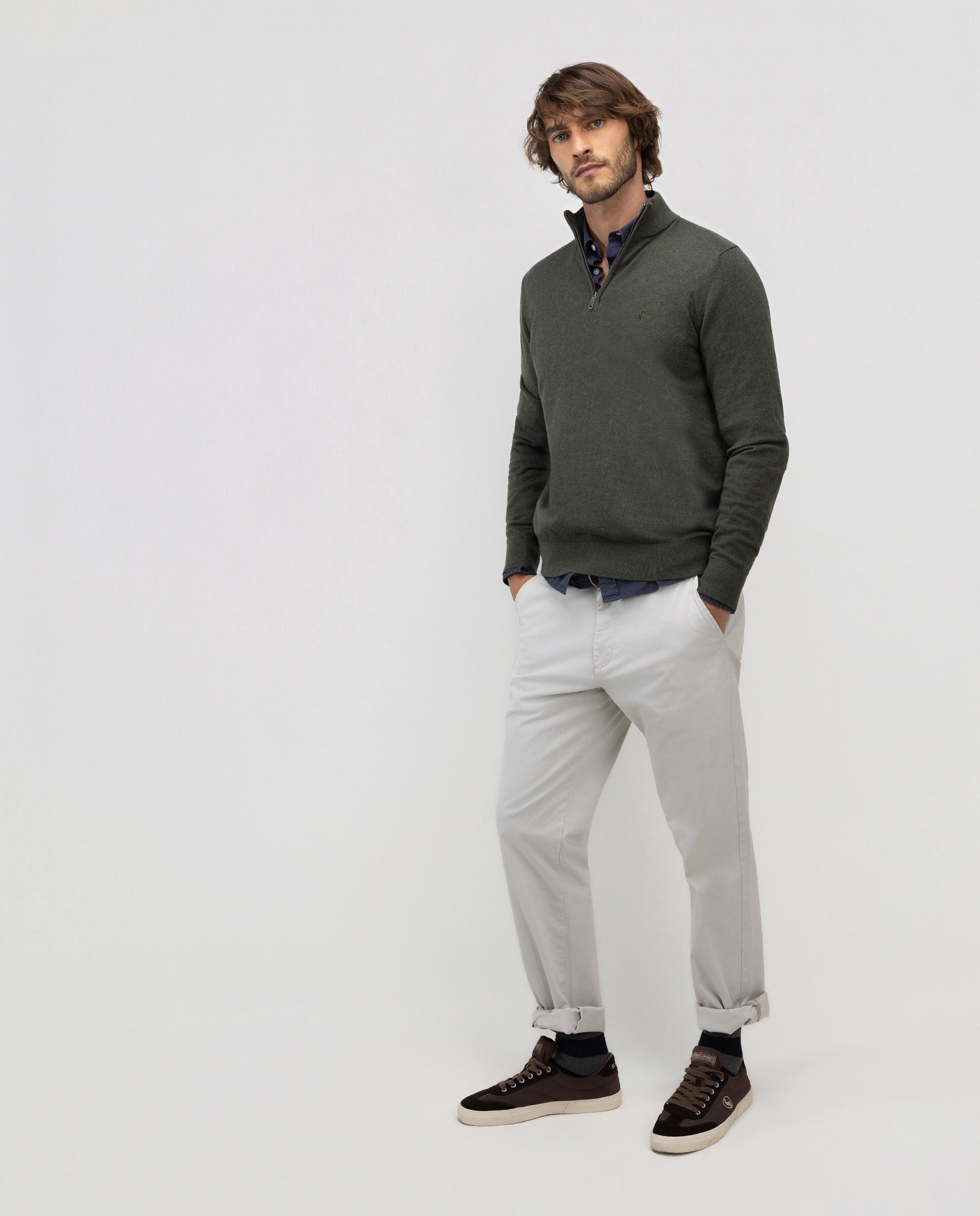 Pantalón de hombre chino regular - El Ganso - Crudo Crudo-3
