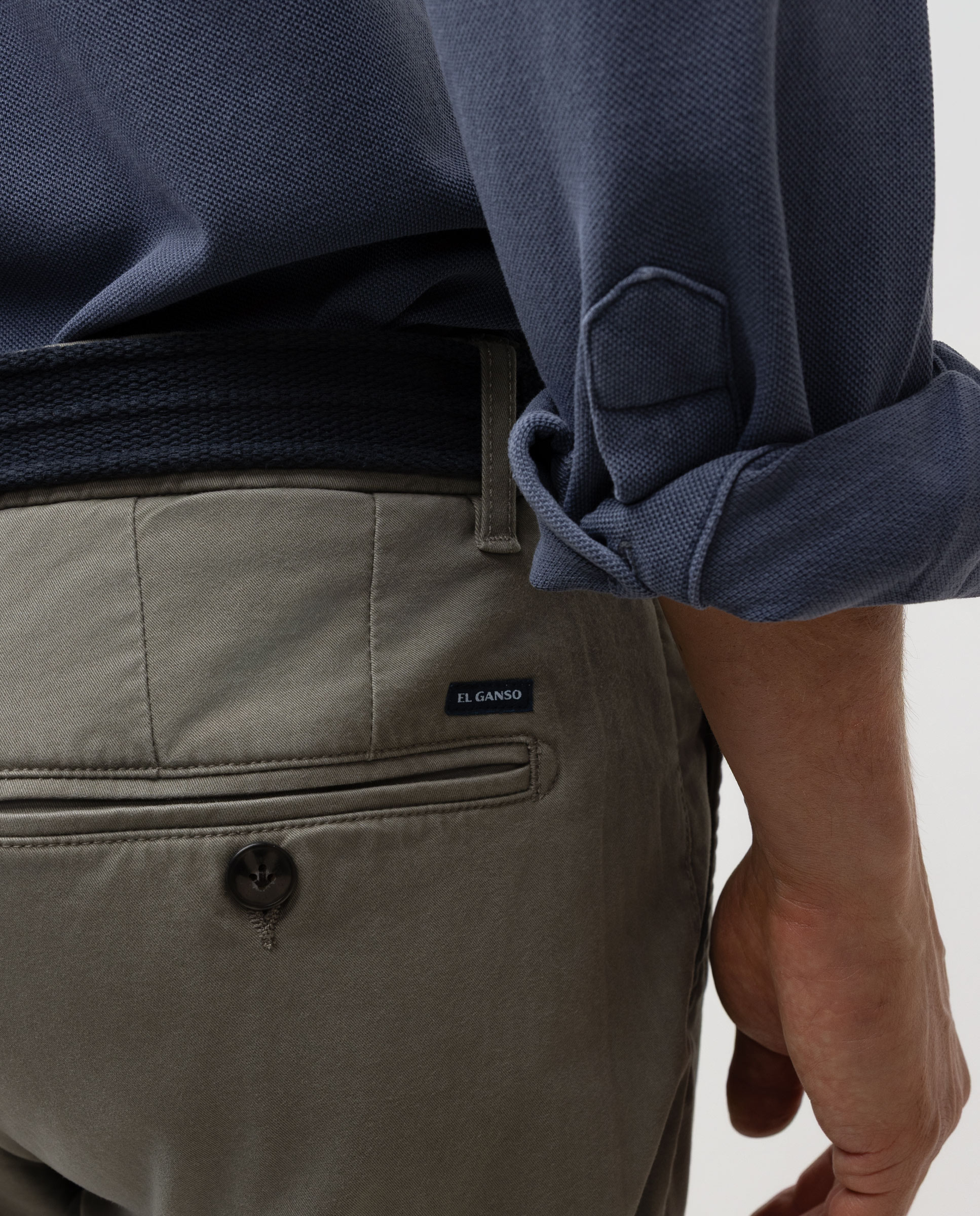 Pantalón de hombre chino regular - El Ganso - Verde oscuro Verde oscuro-4