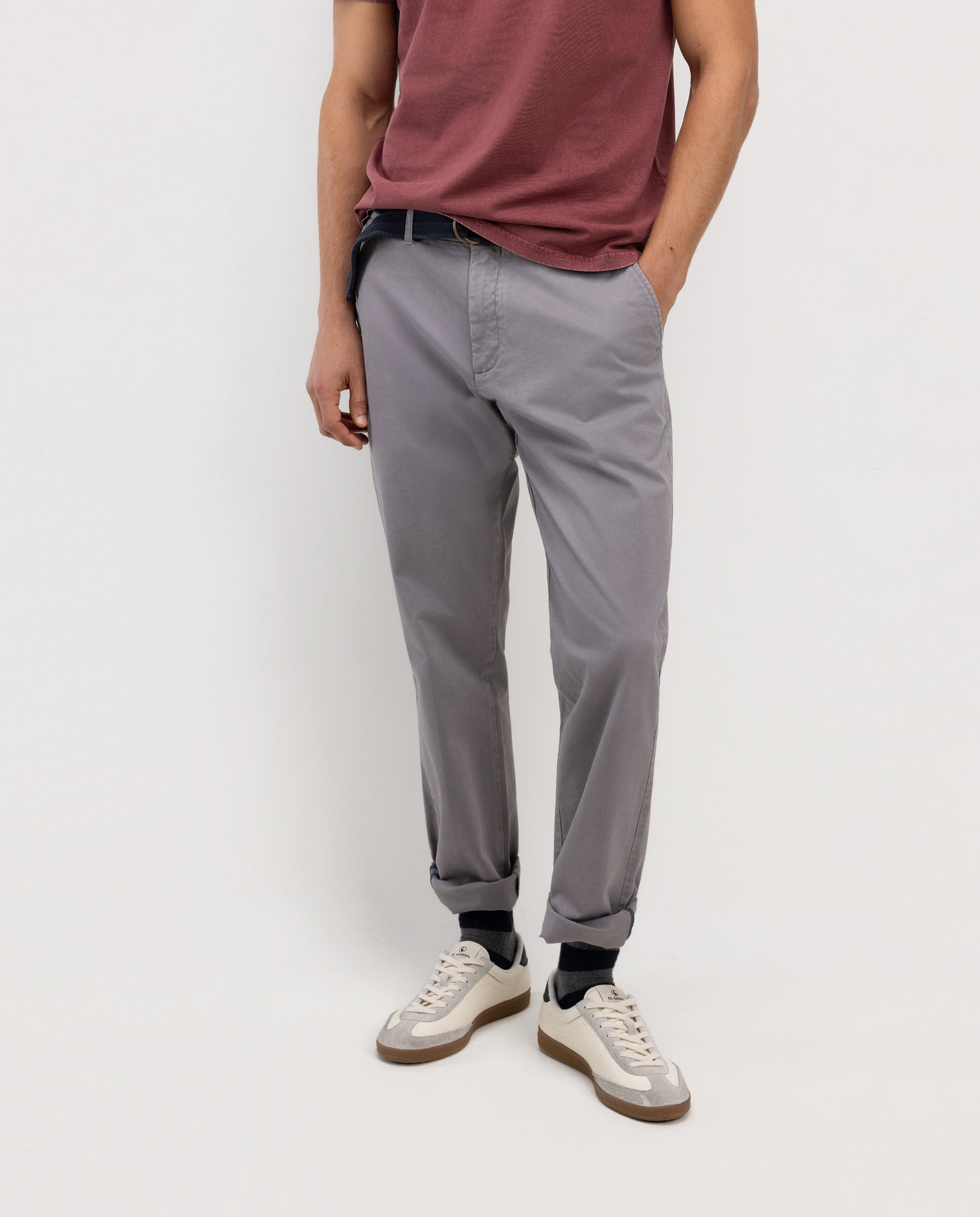 Pantalón de hombre chino regular - El Ganso - Gris Gris-2