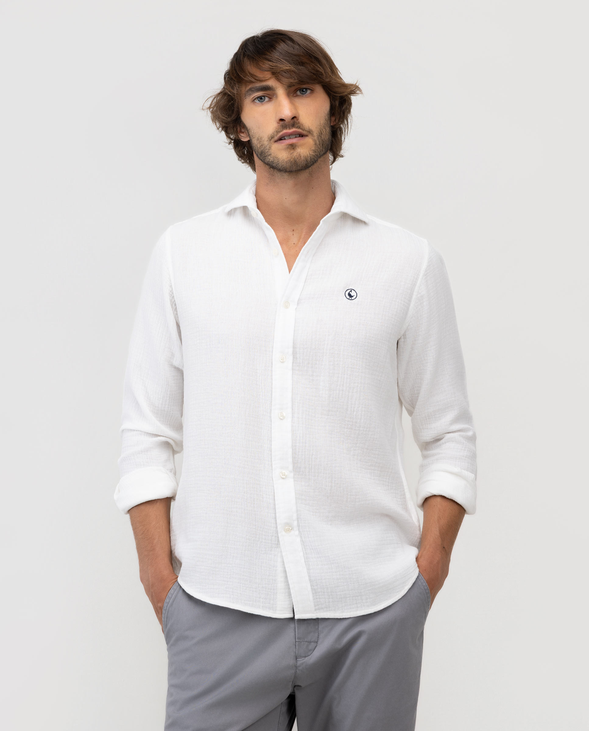 Camisa de hombre bambulla lisa - El Ganso - Natural Natural-1