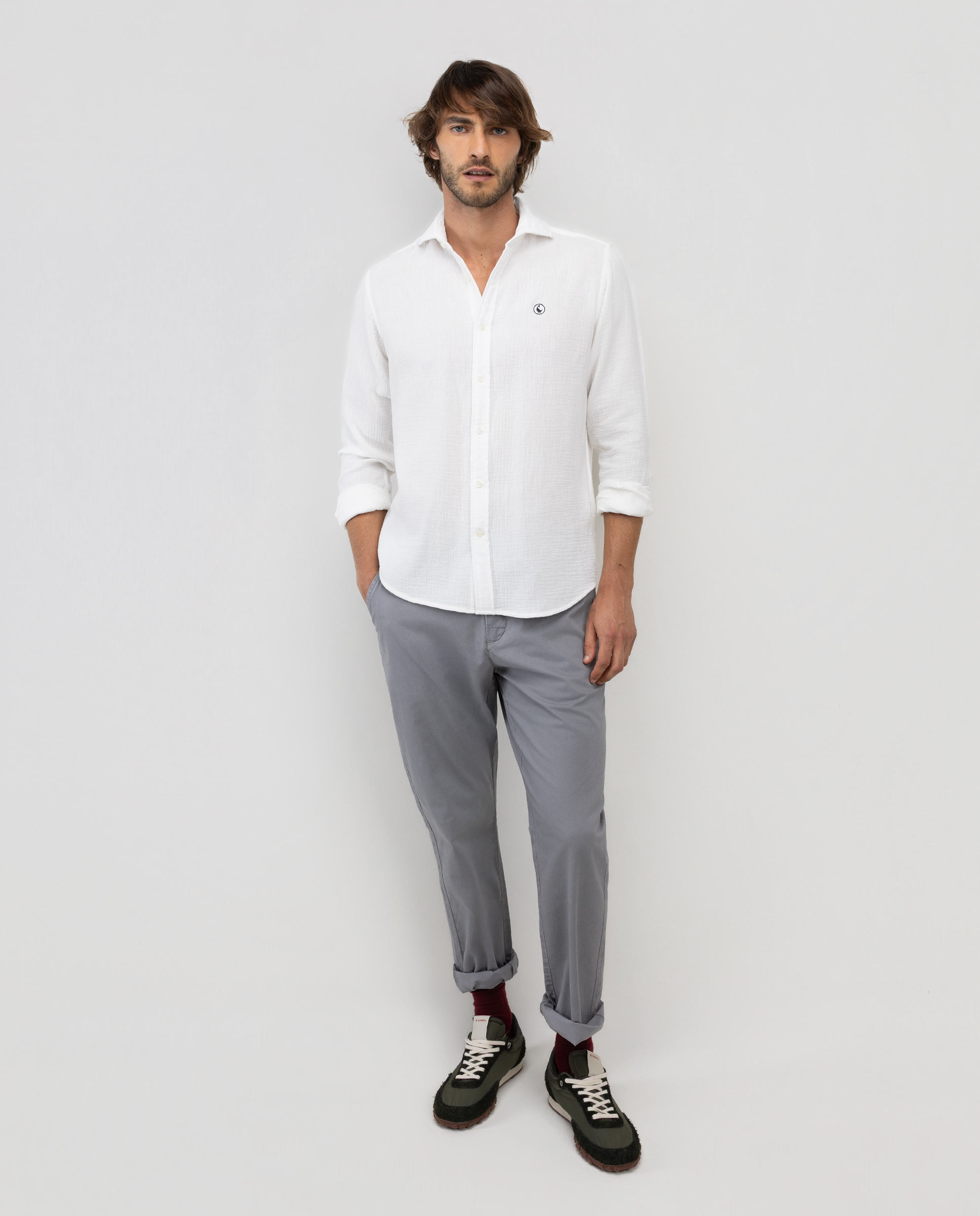 Camisa de hombre bambulla lisa - El Ganso - Natural Natural-2