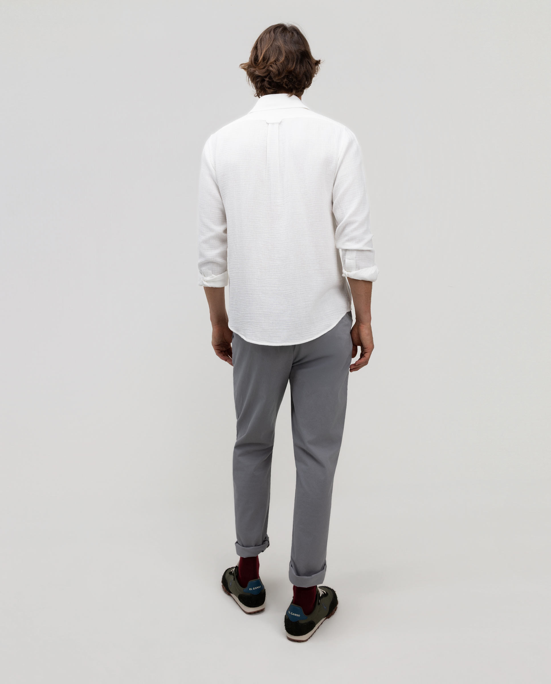 Camisa de hombre bambulla lisa - El Ganso - Natural Natural-4