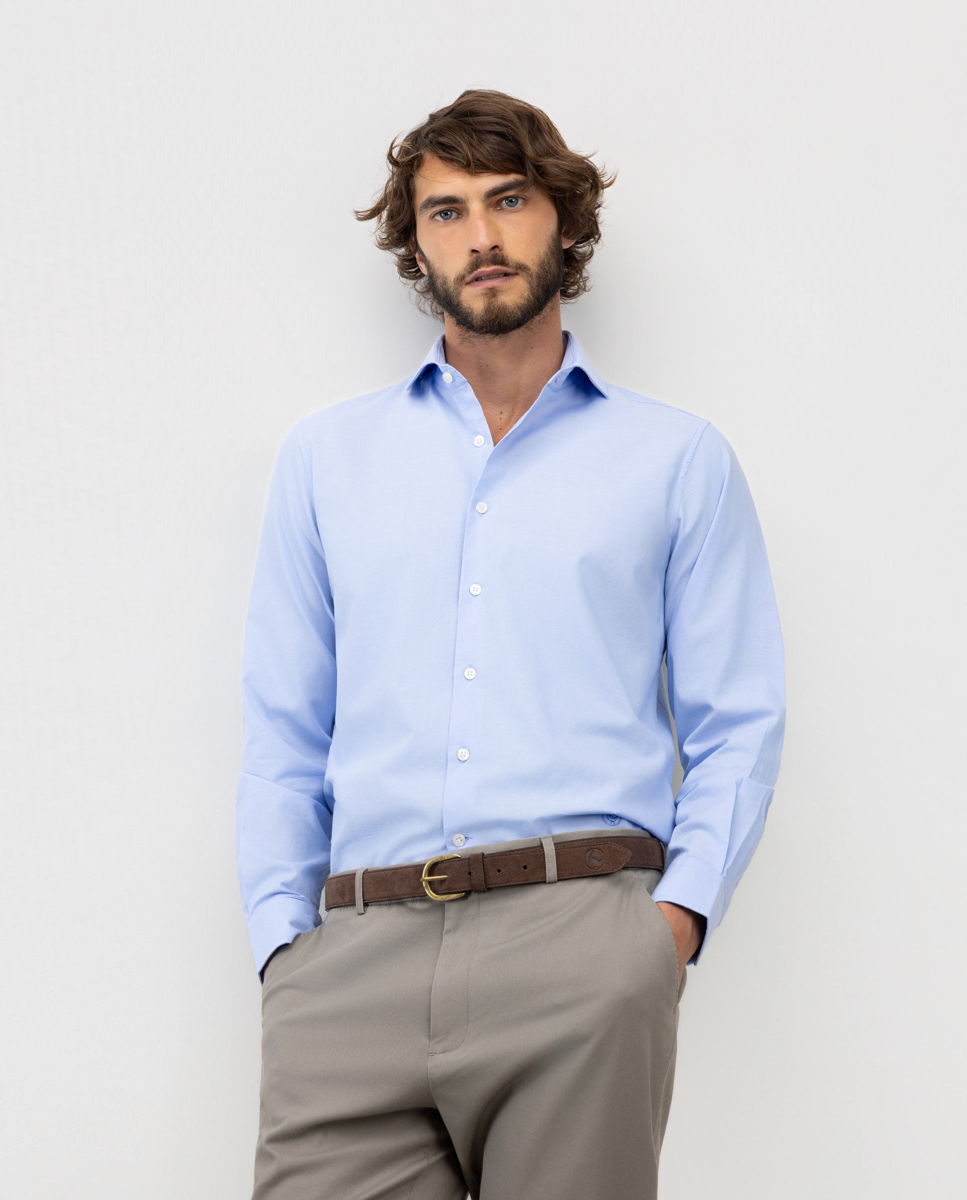 Camisa pin point celeste - El Ganso - Azul celeste Azul celeste-1