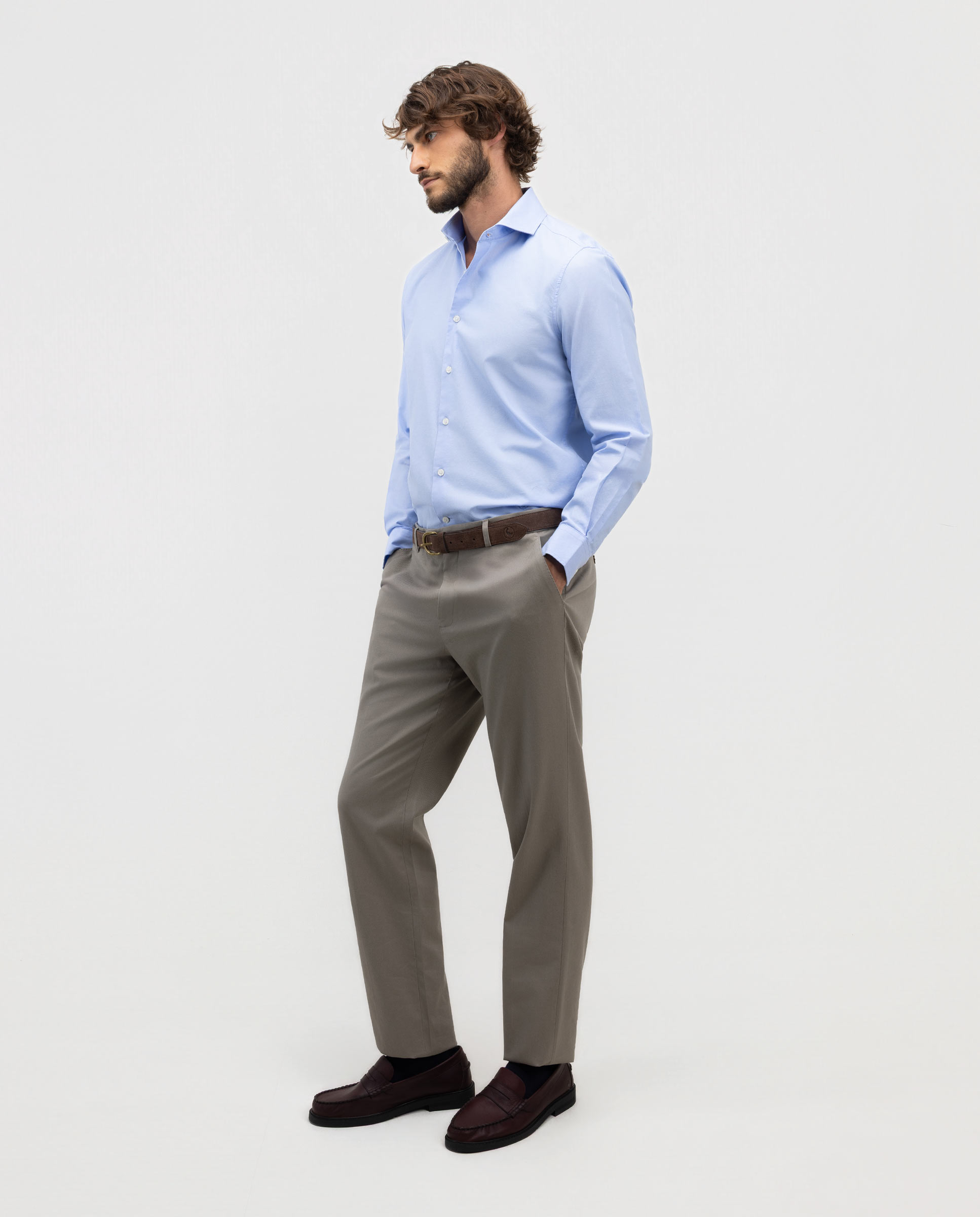 Camisa pin point celeste - El Ganso - Azul celeste Azul celeste-3
