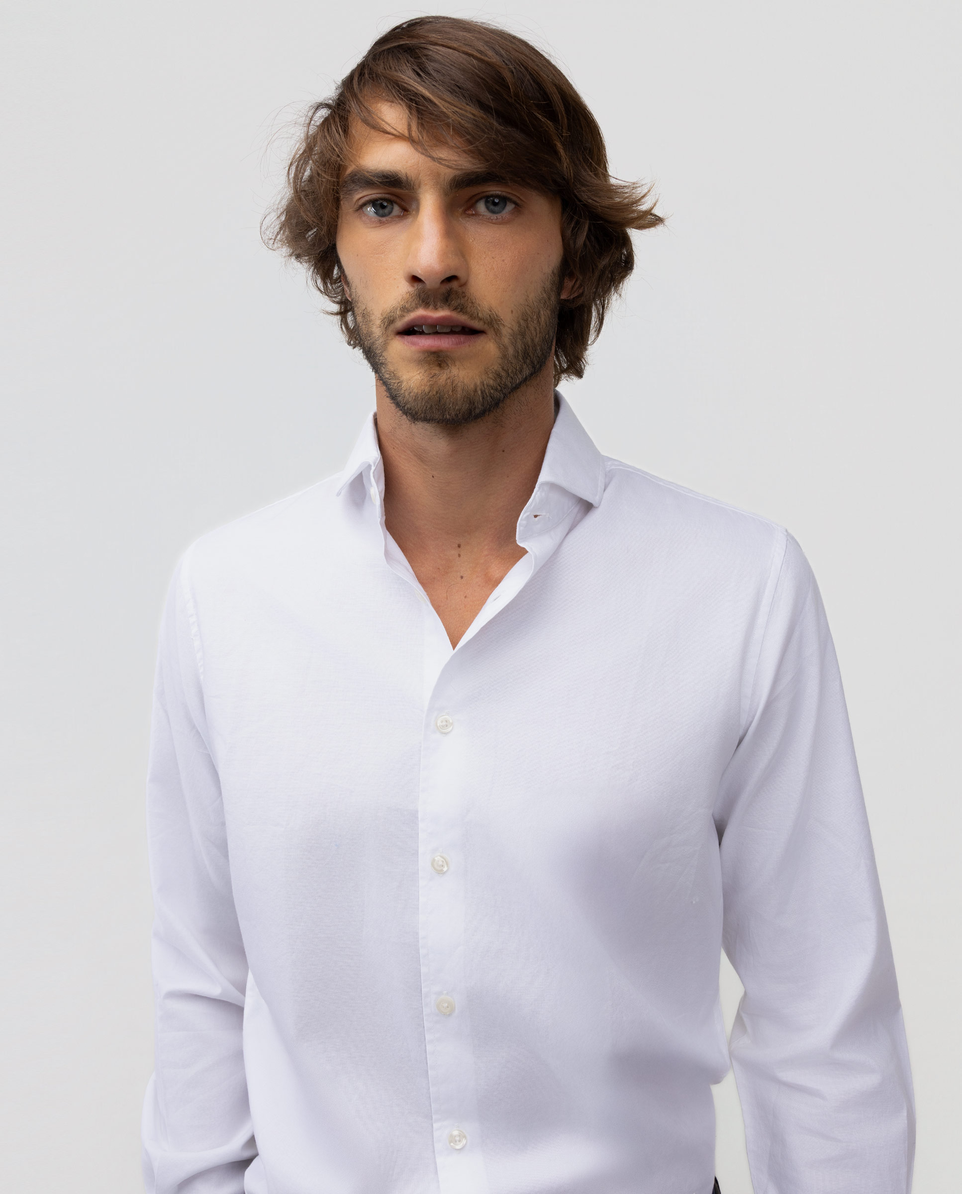 Camisa pin point celeste - El Ganso - Blanco Blanco-3