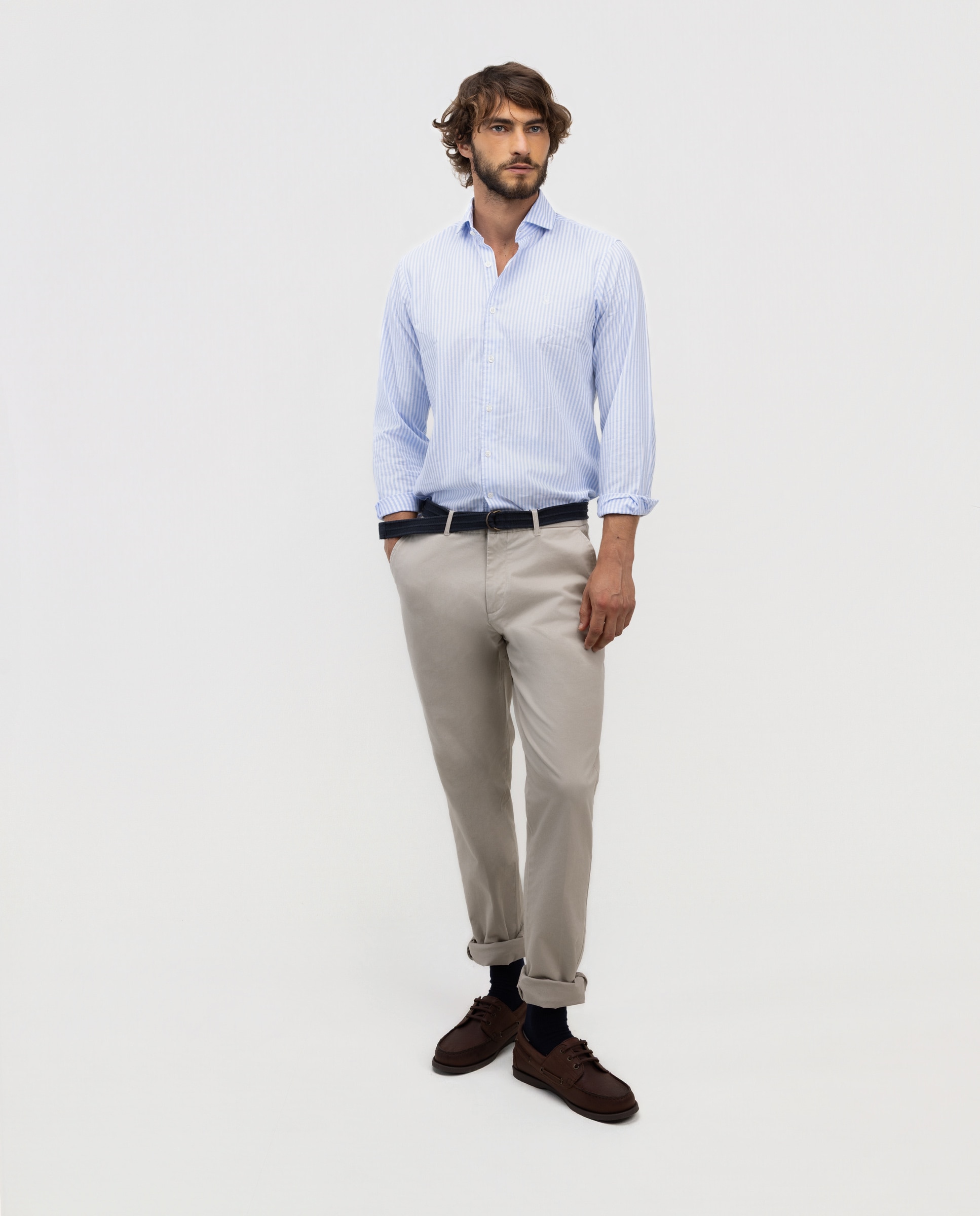 Camisa de hombre pin point raya kodak - El Ganso - Azul celeste Azul celeste-2