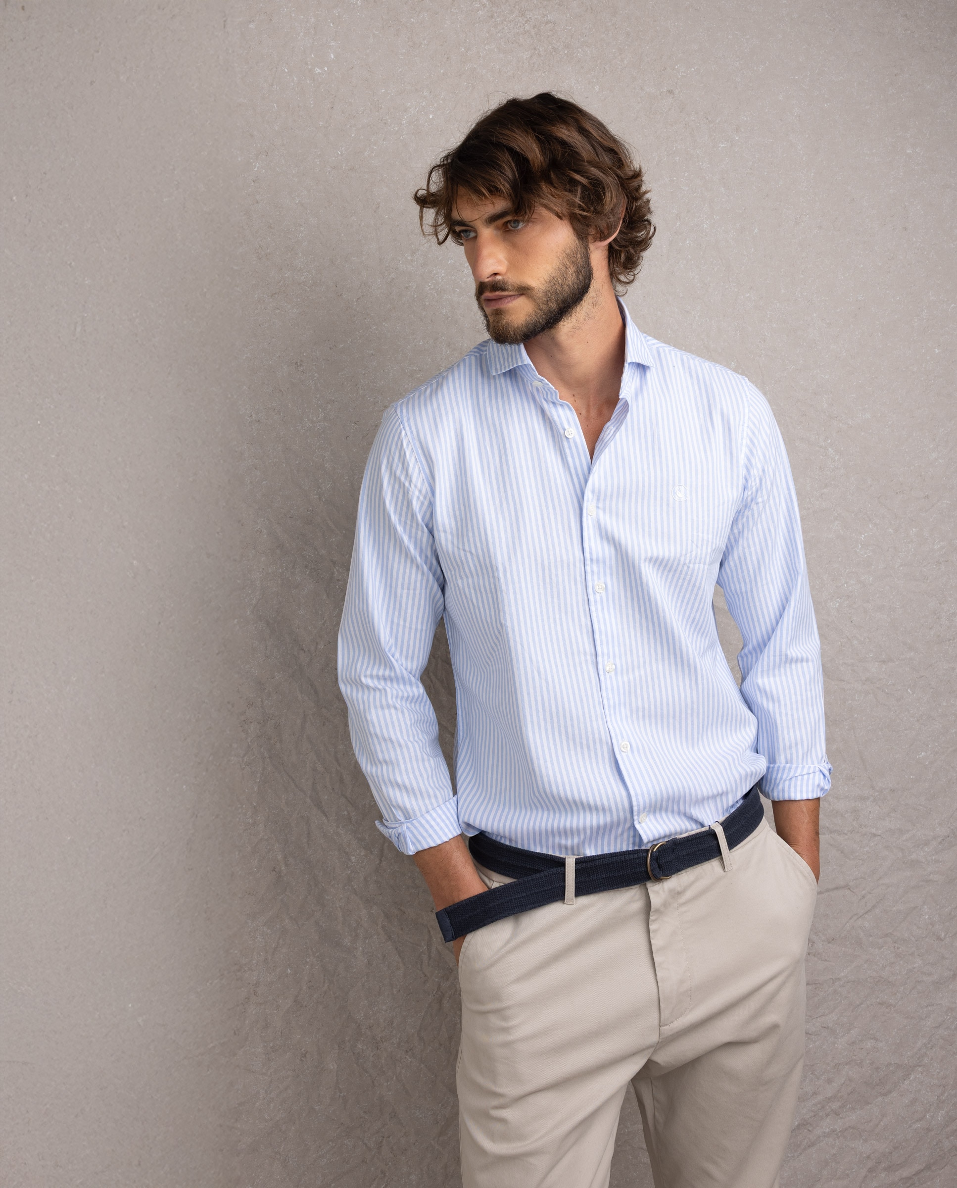 Camisa de hombre pin point raya kodak - El Ganso - Azul celeste Azul celeste-3