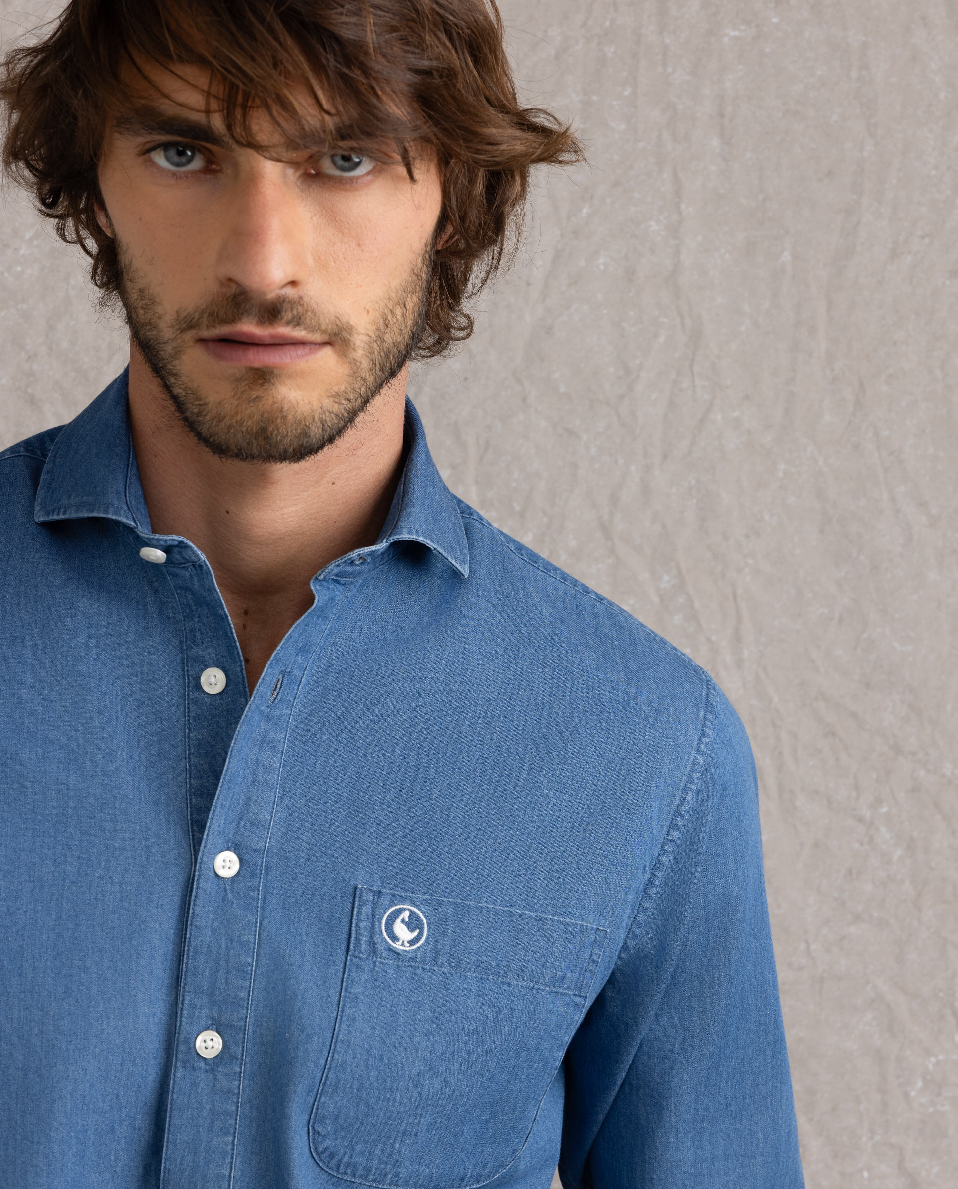 Imagen 3 de Camisa de hombre polera denim - El Ganso - Azul Azul