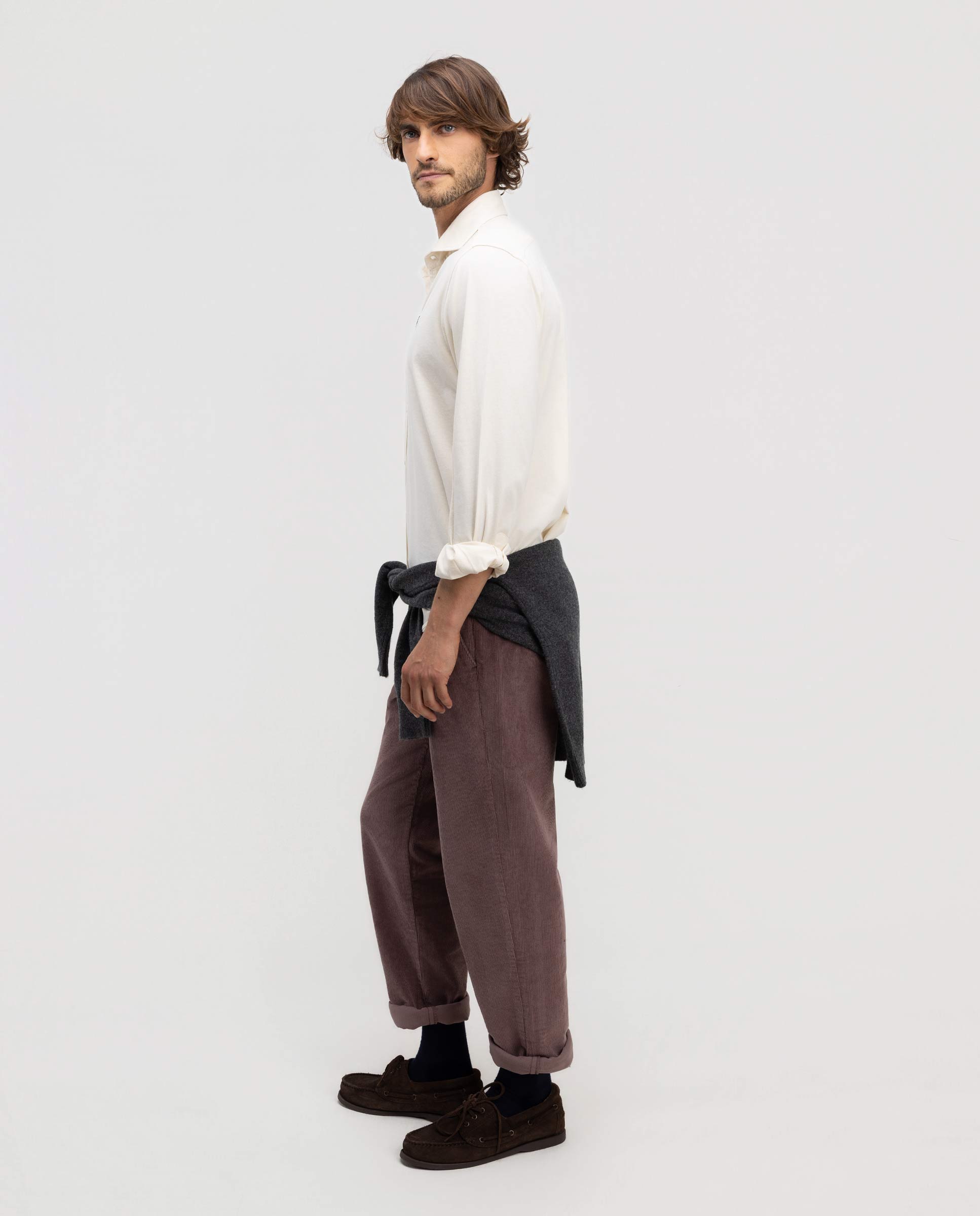 Camisa de hombre single jersey lisa - El Ganso - Crudo Crudo-3