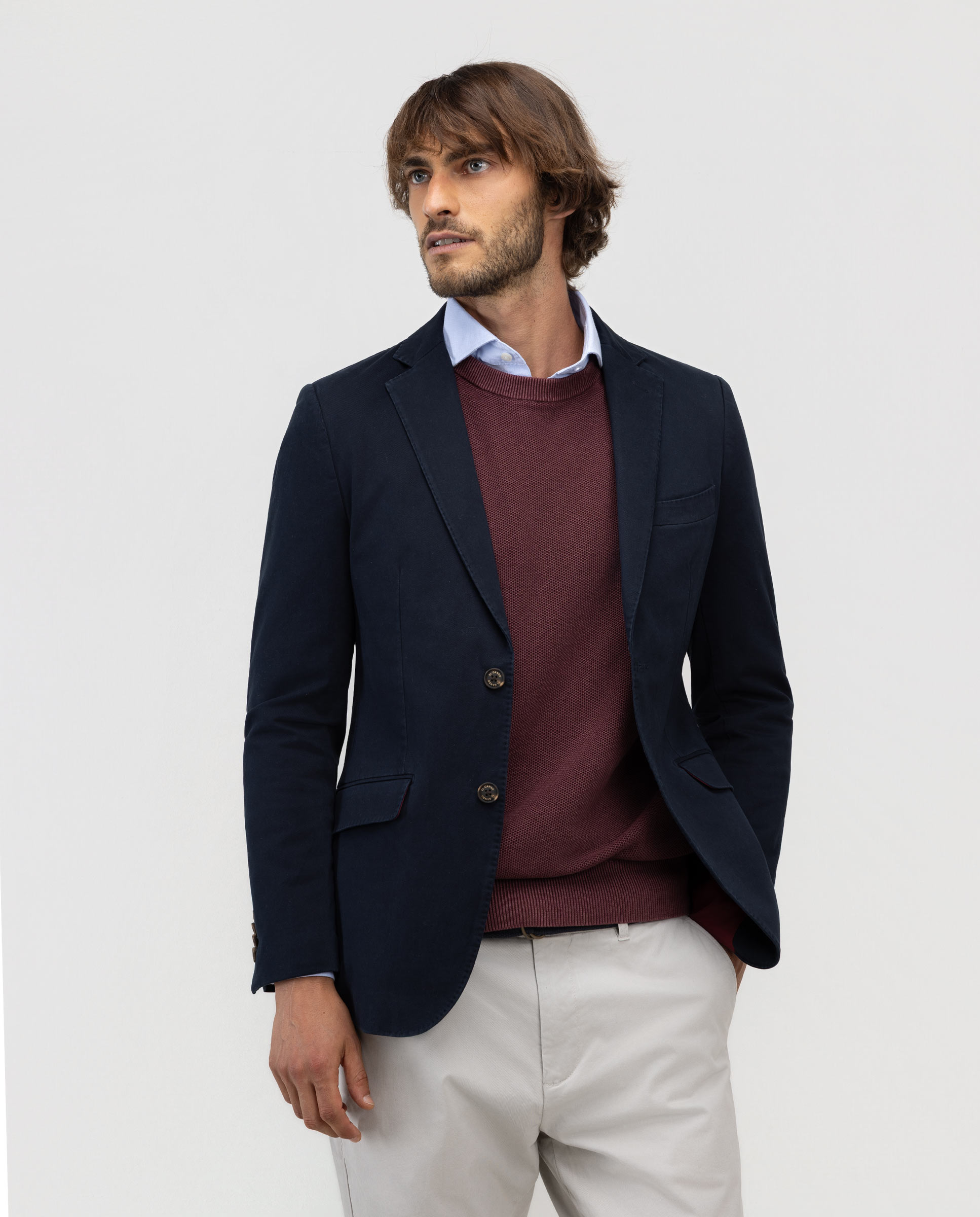 Imagen 1 de Americana de hombre twill lisa - El Ganso - Azul marino Azul marino