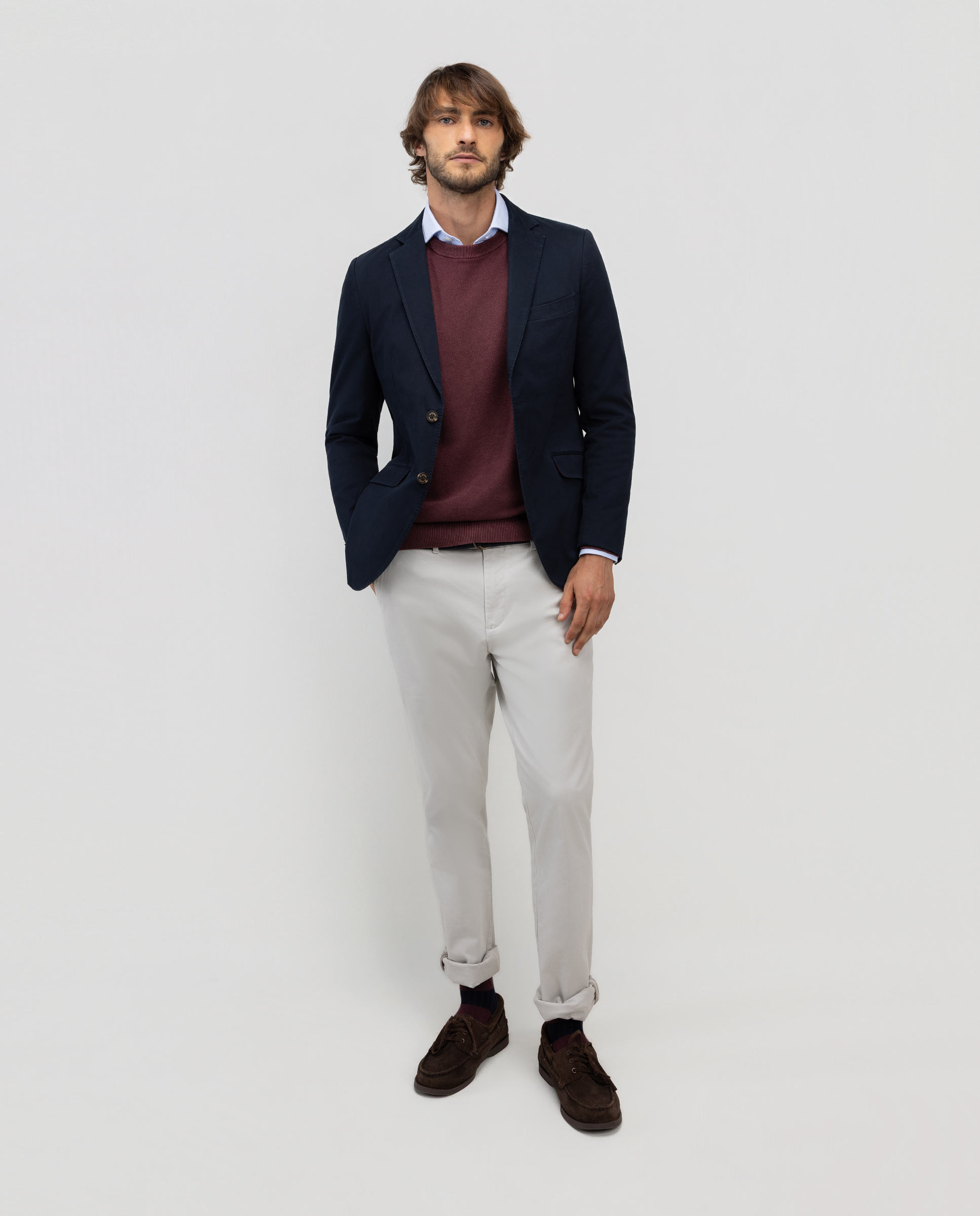 Imagen 2 de Americana de hombre twill lisa - El Ganso - Azul marino Azul marino