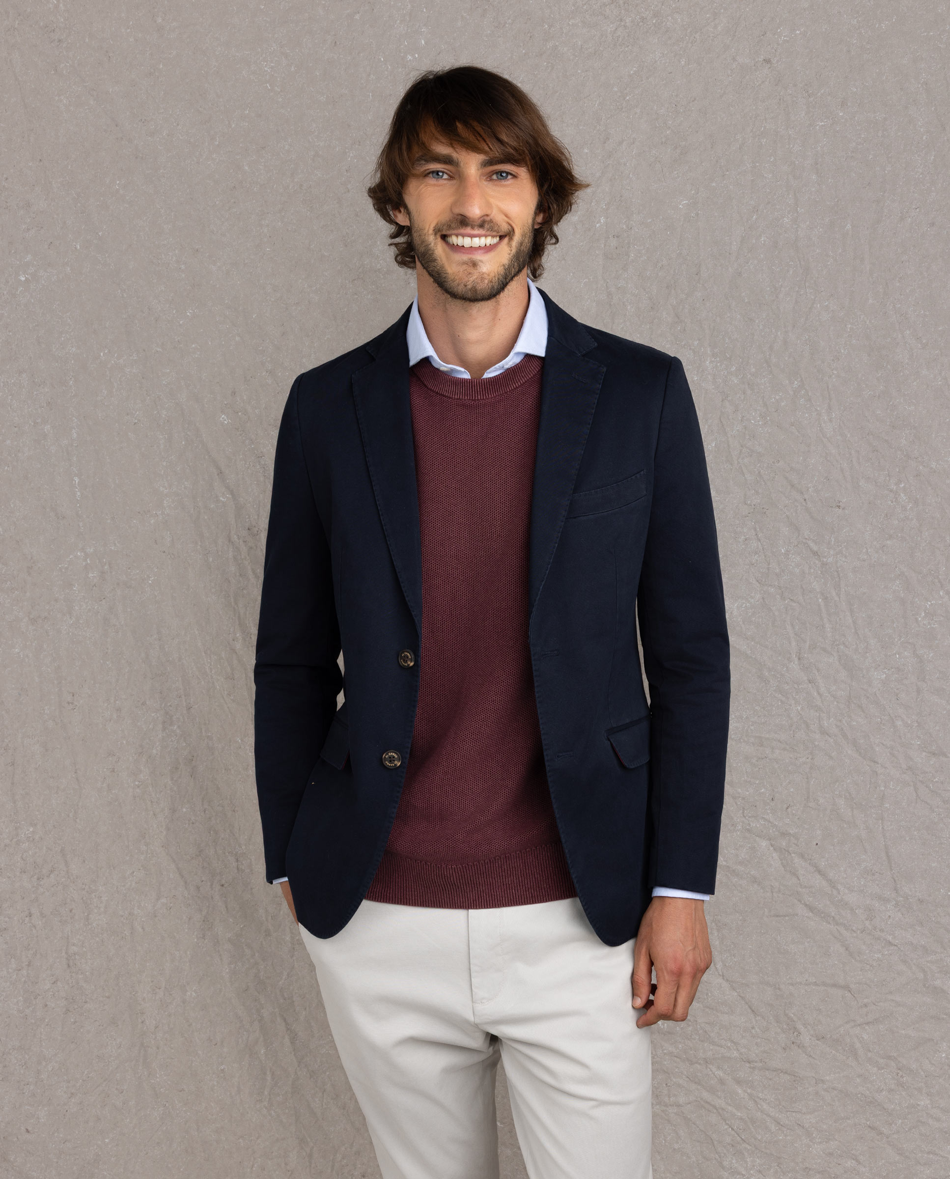 Imagen 3 de Americana de hombre twill lisa - El Ganso - Azul marino Azul marino