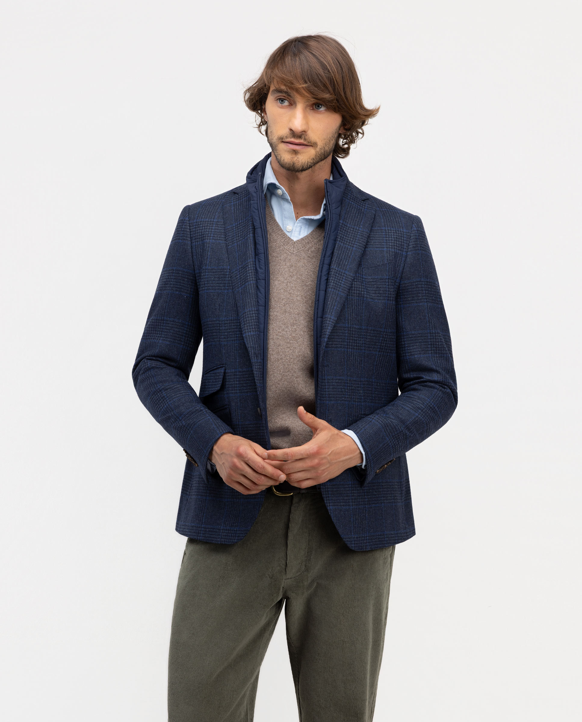 Americana de hombre desmontable lisa - El Ganso - Azul marino Azul marino-1