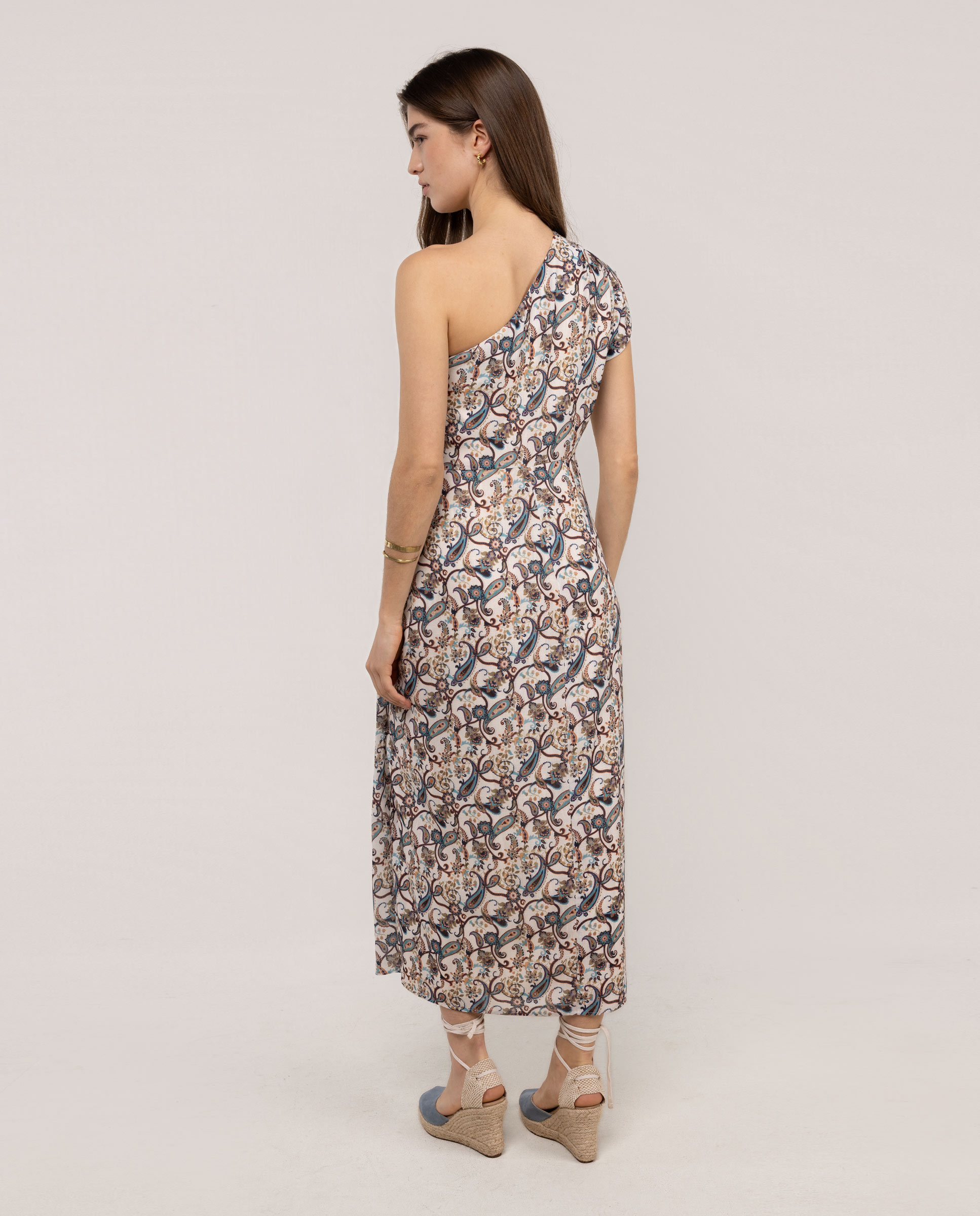 Vestido de un tirante de mujer estampado colette - El Ganso - Natural Natural-4