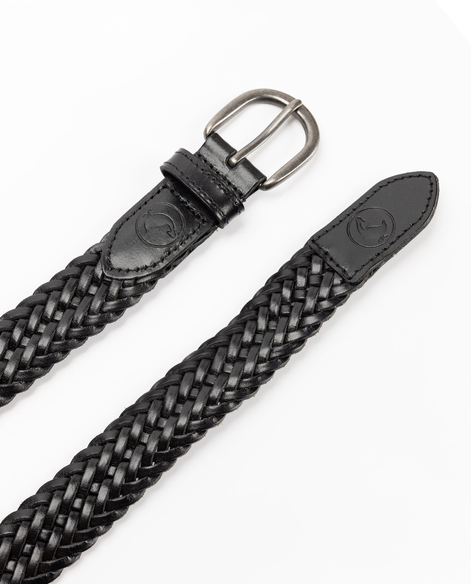 Cinturón de hombre de piel trenzado - El Ganso - Negro Negro-1