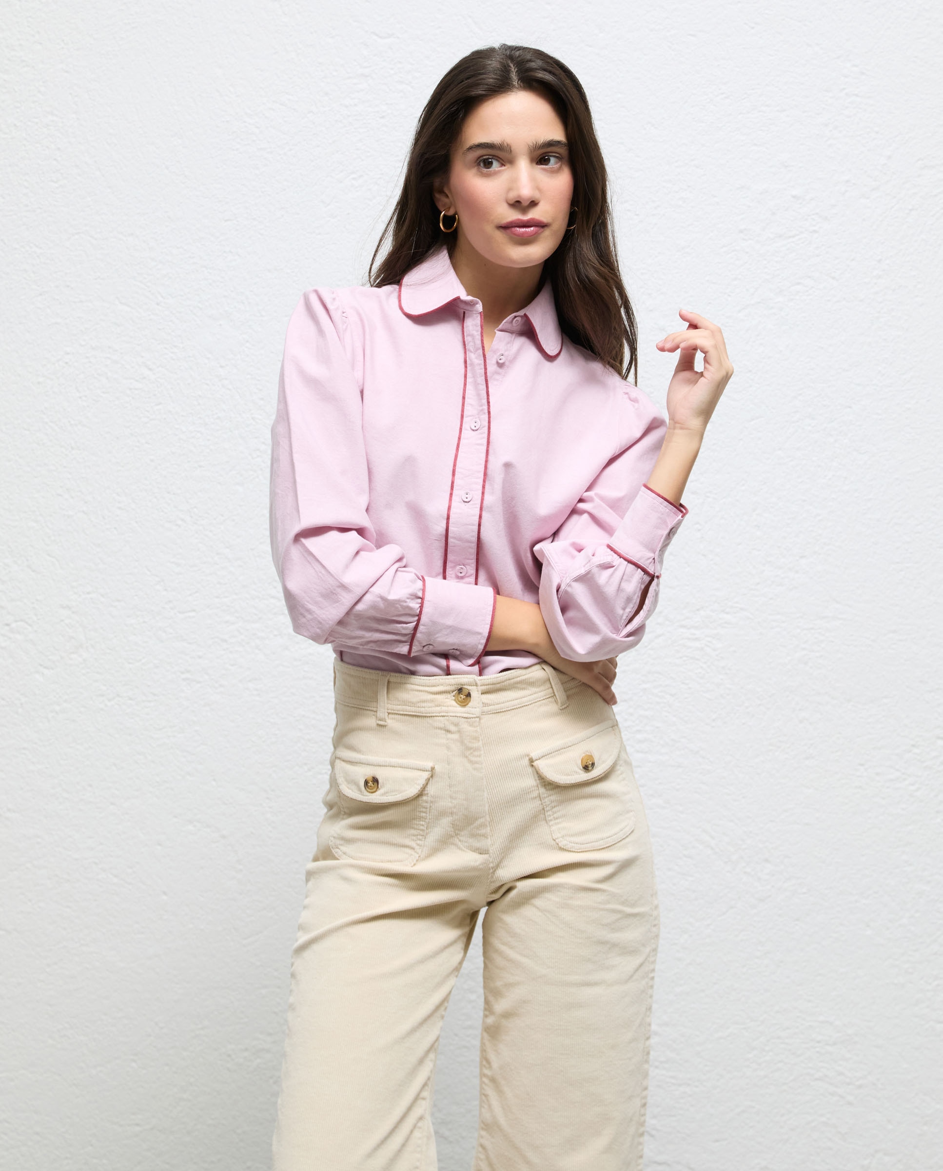 Imagen 0 de Camisa de mujer a contraste sabine Rosa