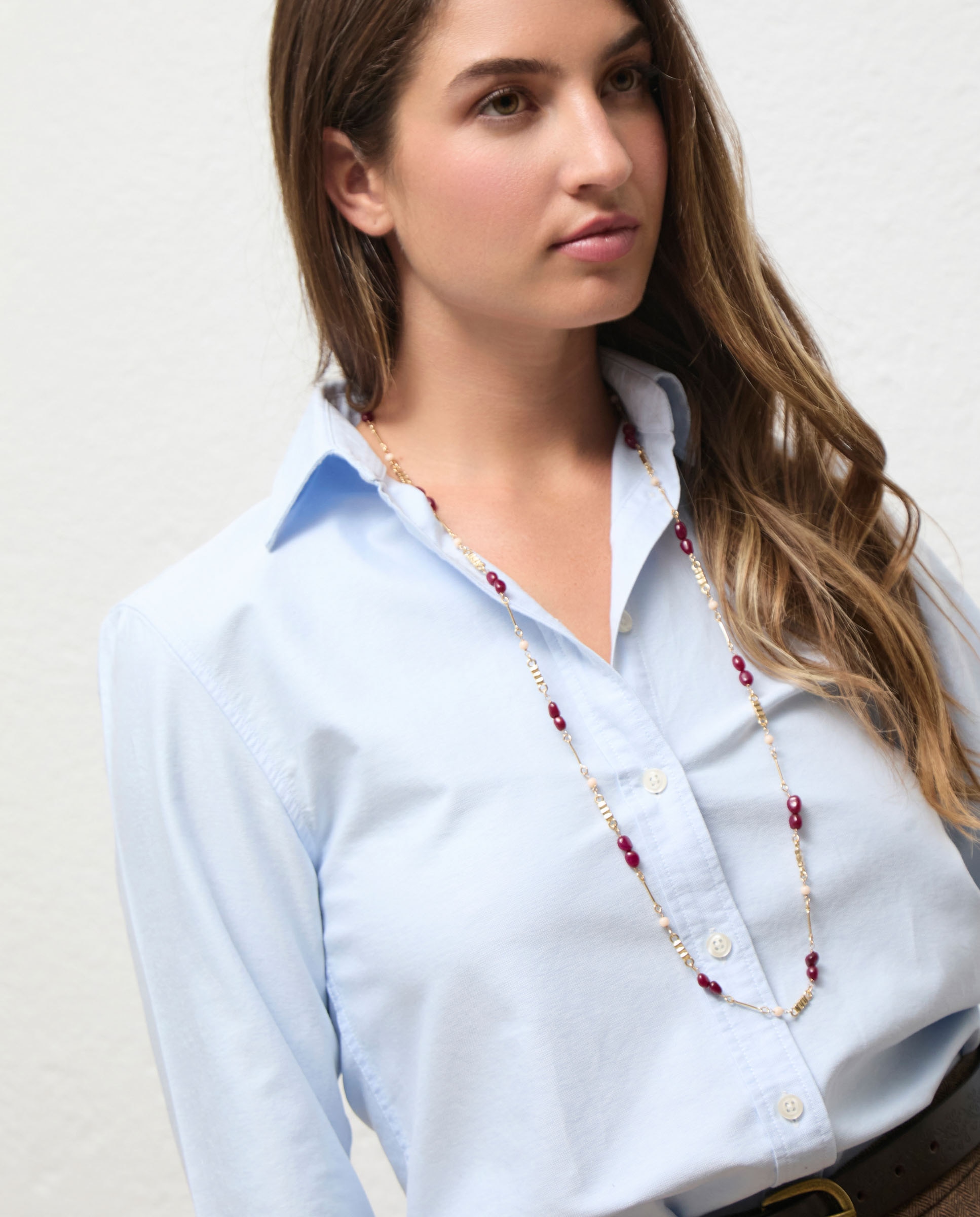 Imagen 3 de Camisa de mujer oxford lisa sol - El Ganso - Azul celeste Azul celeste