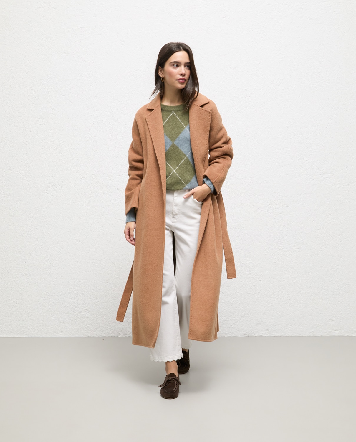 Abrigo de mujer de lana cora - El Ganso - Beige Beige-1