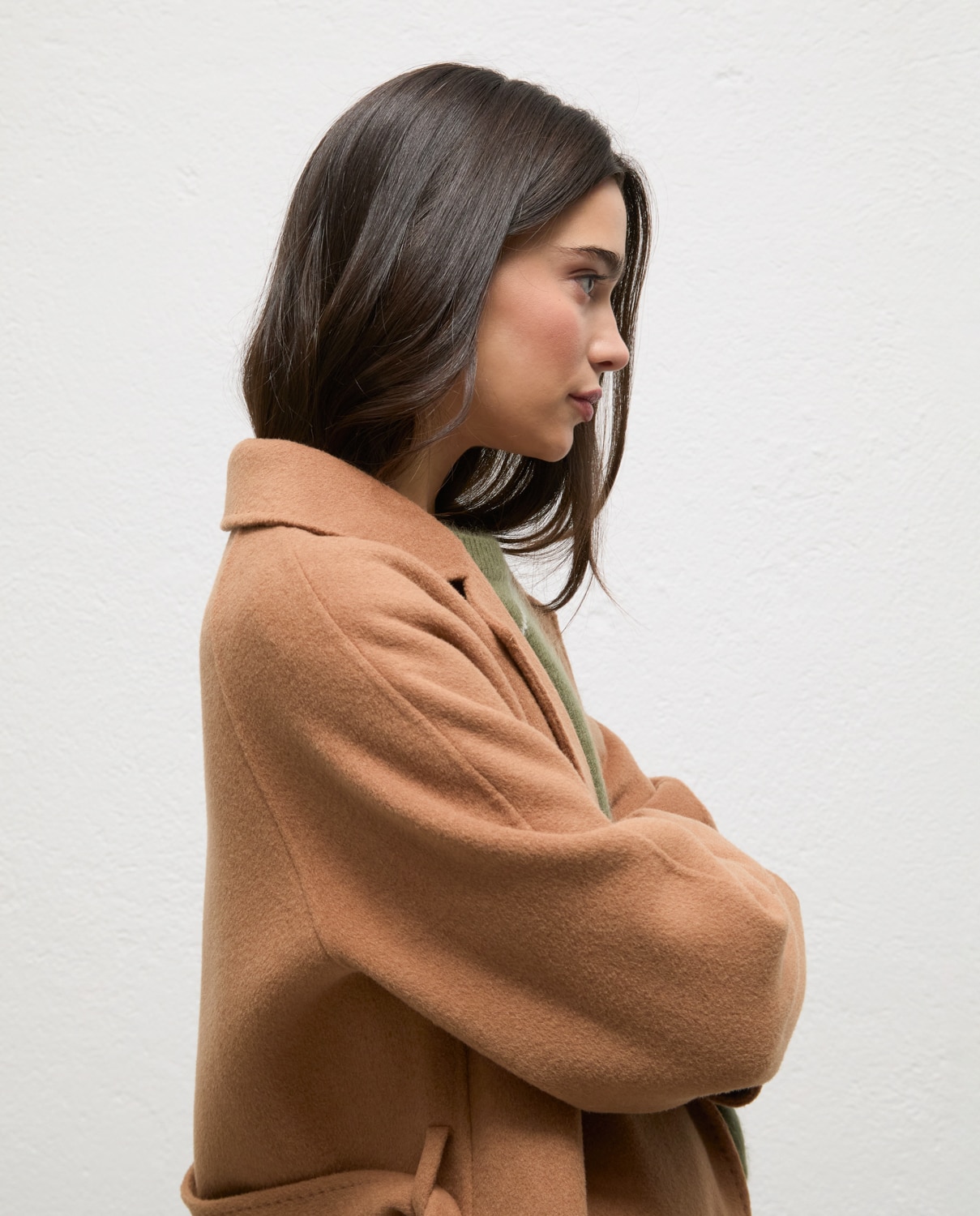 Abrigo de mujer de lana cora - El Ganso - Beige Beige-3