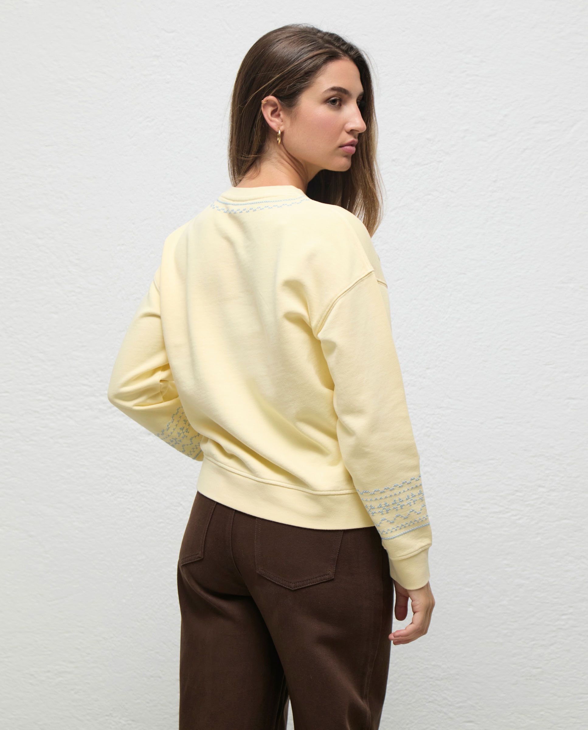 Sudadera de mujer bordados giorgia - El Ganso - Amarillo Amarillo-4