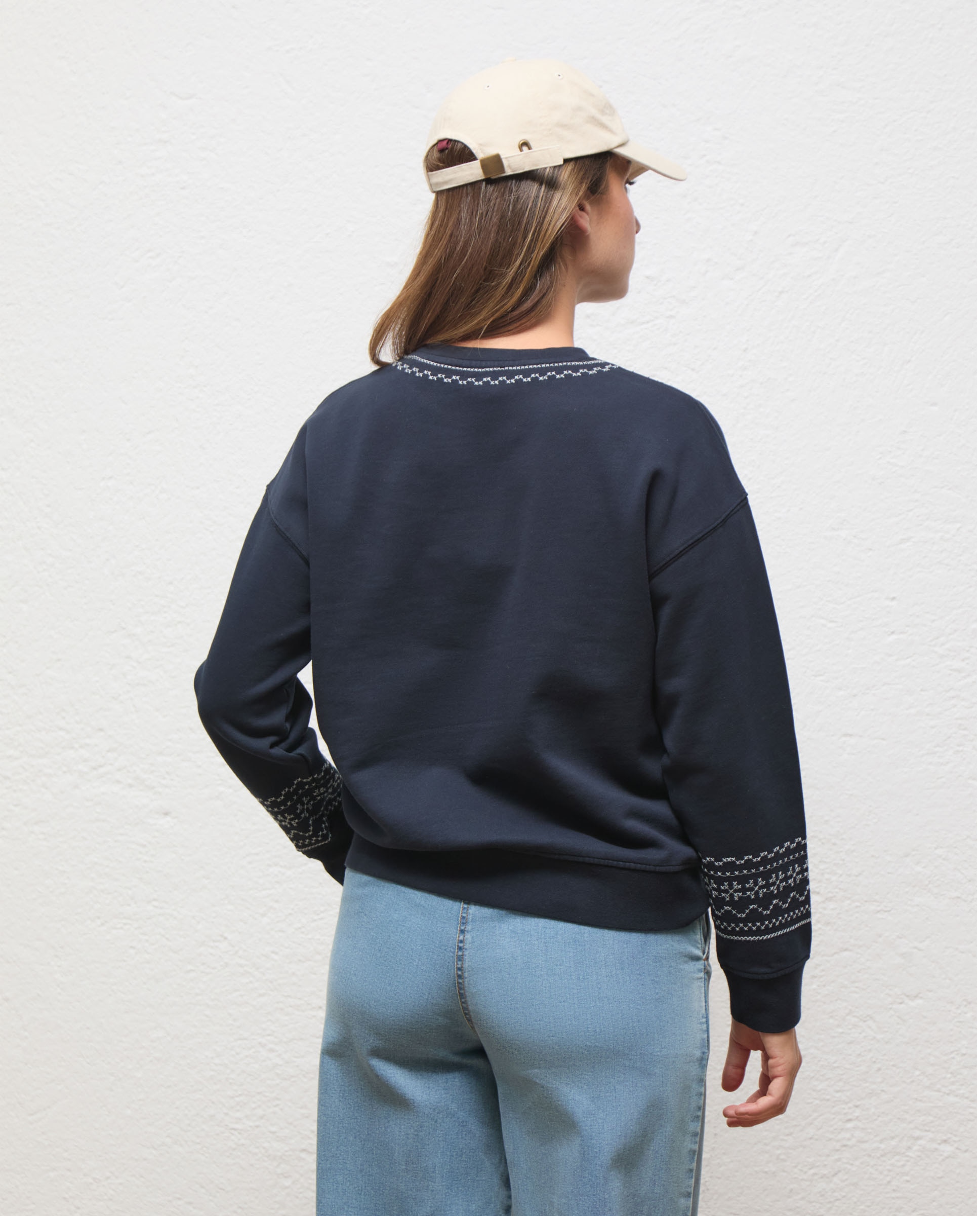 Sudadera de mujer bordados giorgia - El Ganso - Azul marino Azul marino-3