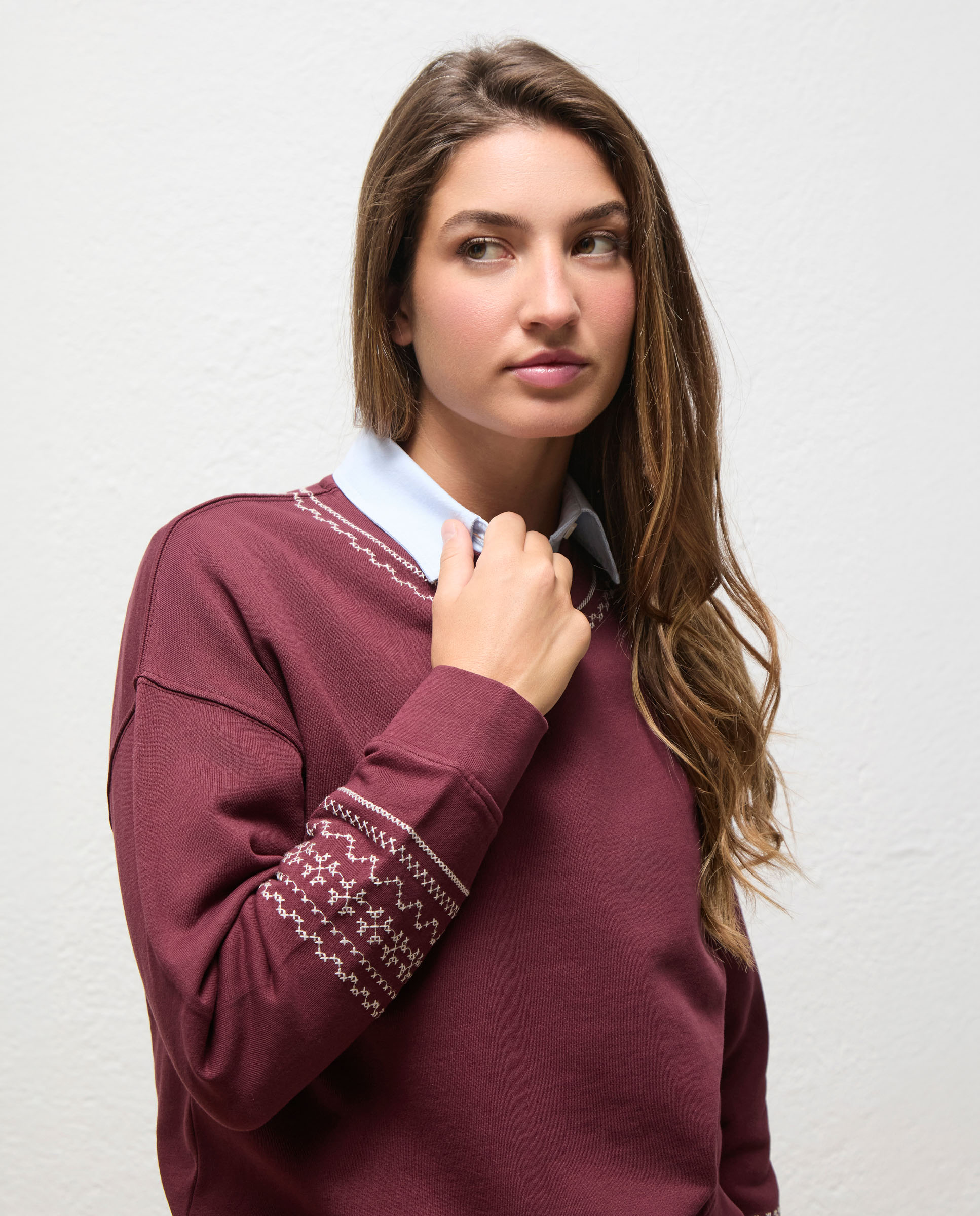 Sudadera de mujer bordados giorgia - El Ganso - Morado Morado-1