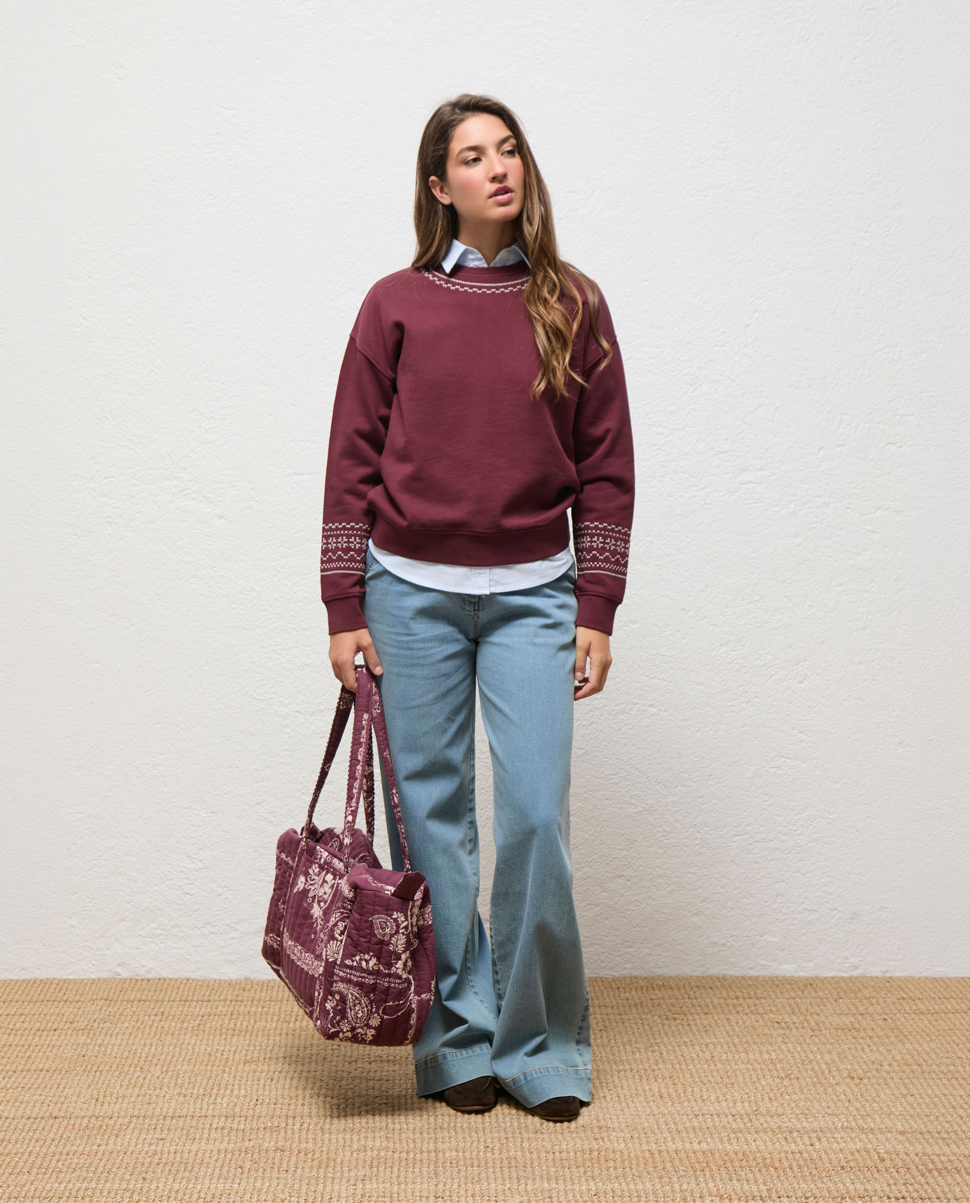 Sudadera de mujer bordados giorgia - El Ganso - Morado Morado-2