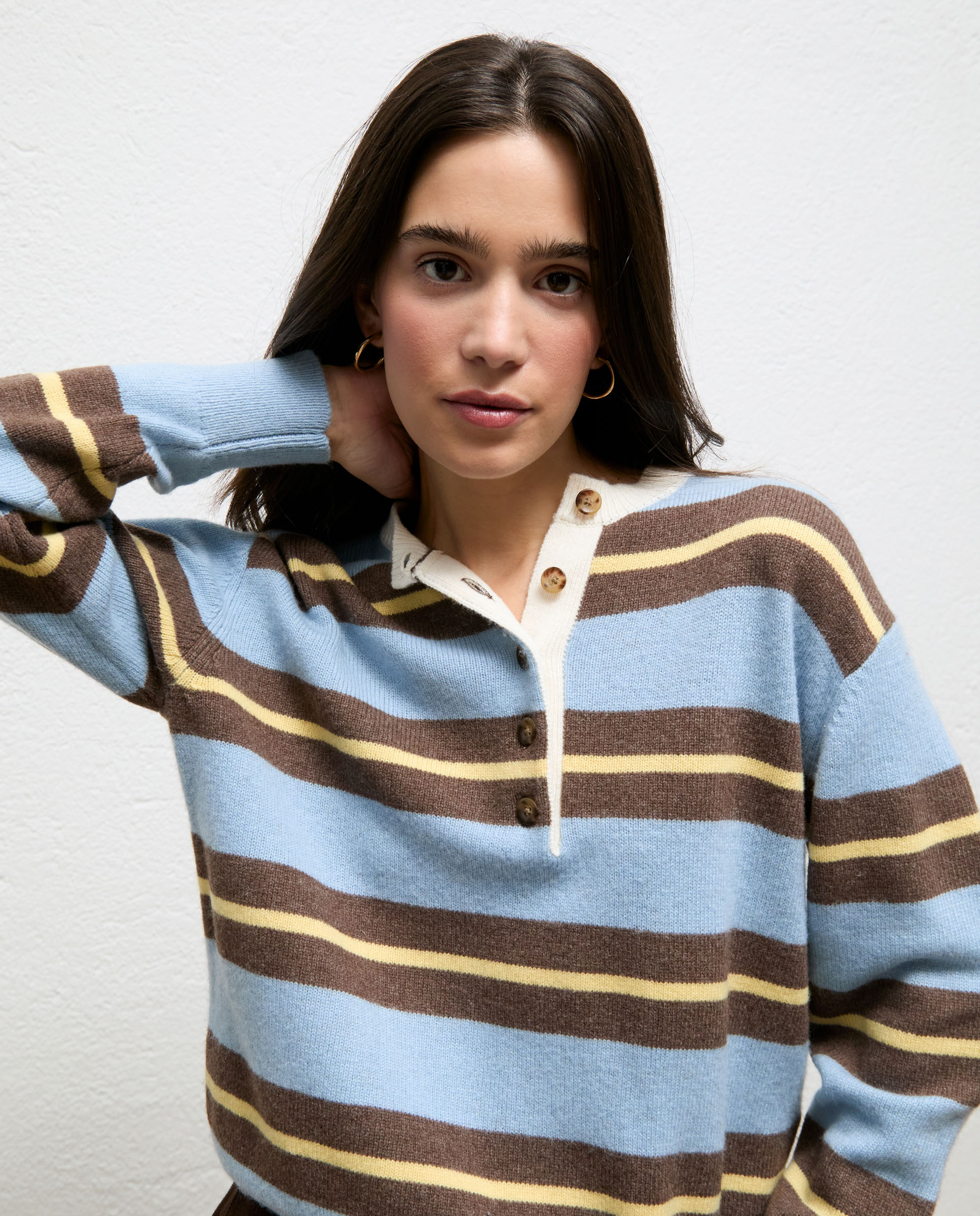 Jersey de mujer de rayas paige - El Ganso - Azul celeste Azul celeste-3