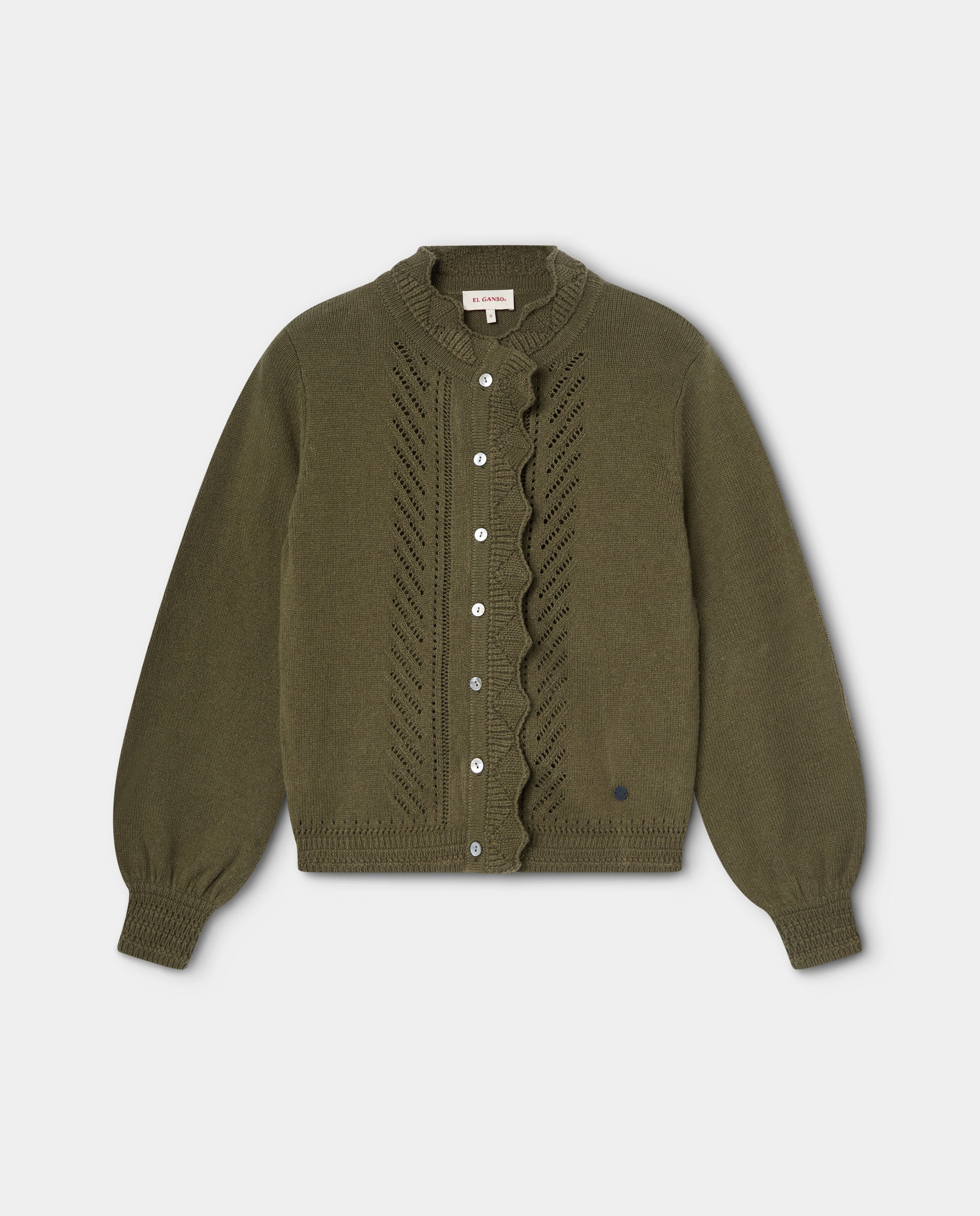 Cárdigan de mujer pointelle cecilia - El Ganso - Verde Verde-4