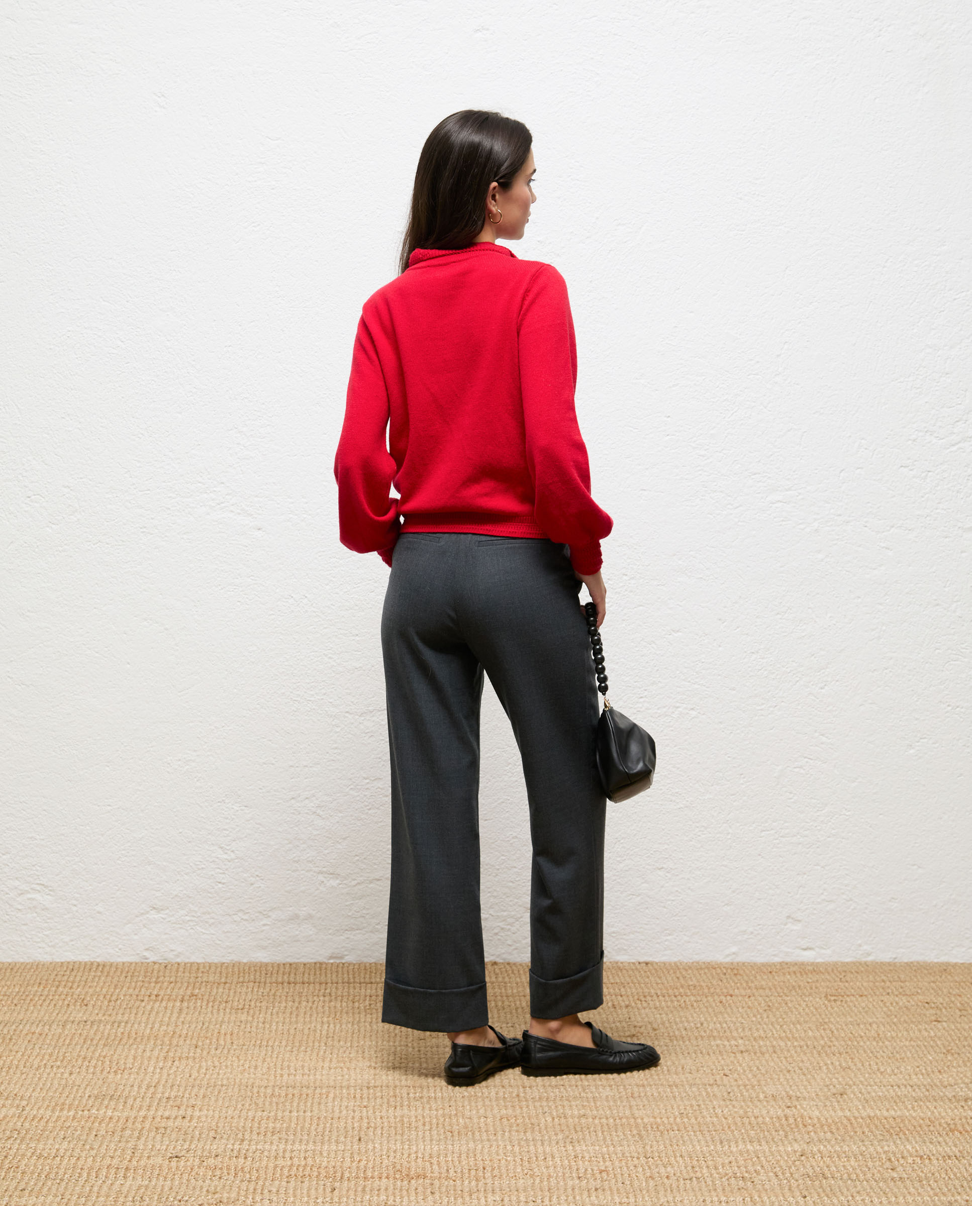 Cárdigan de mujer pointelle cecilia - El Ganso - Rojo Rojo-4