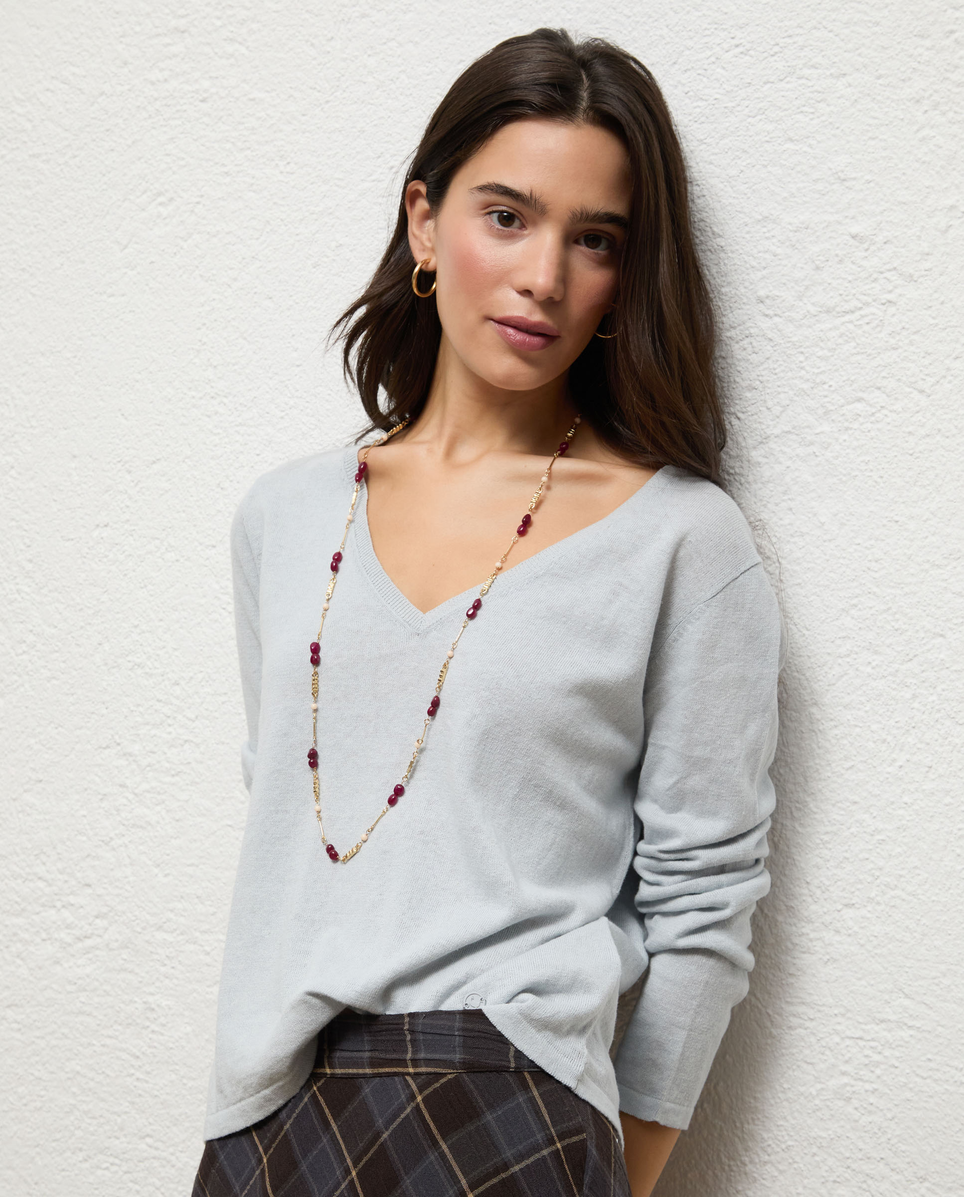 Cárdigan de mujer calados nuria - El Ganso - Azul celeste Azul celeste-1
