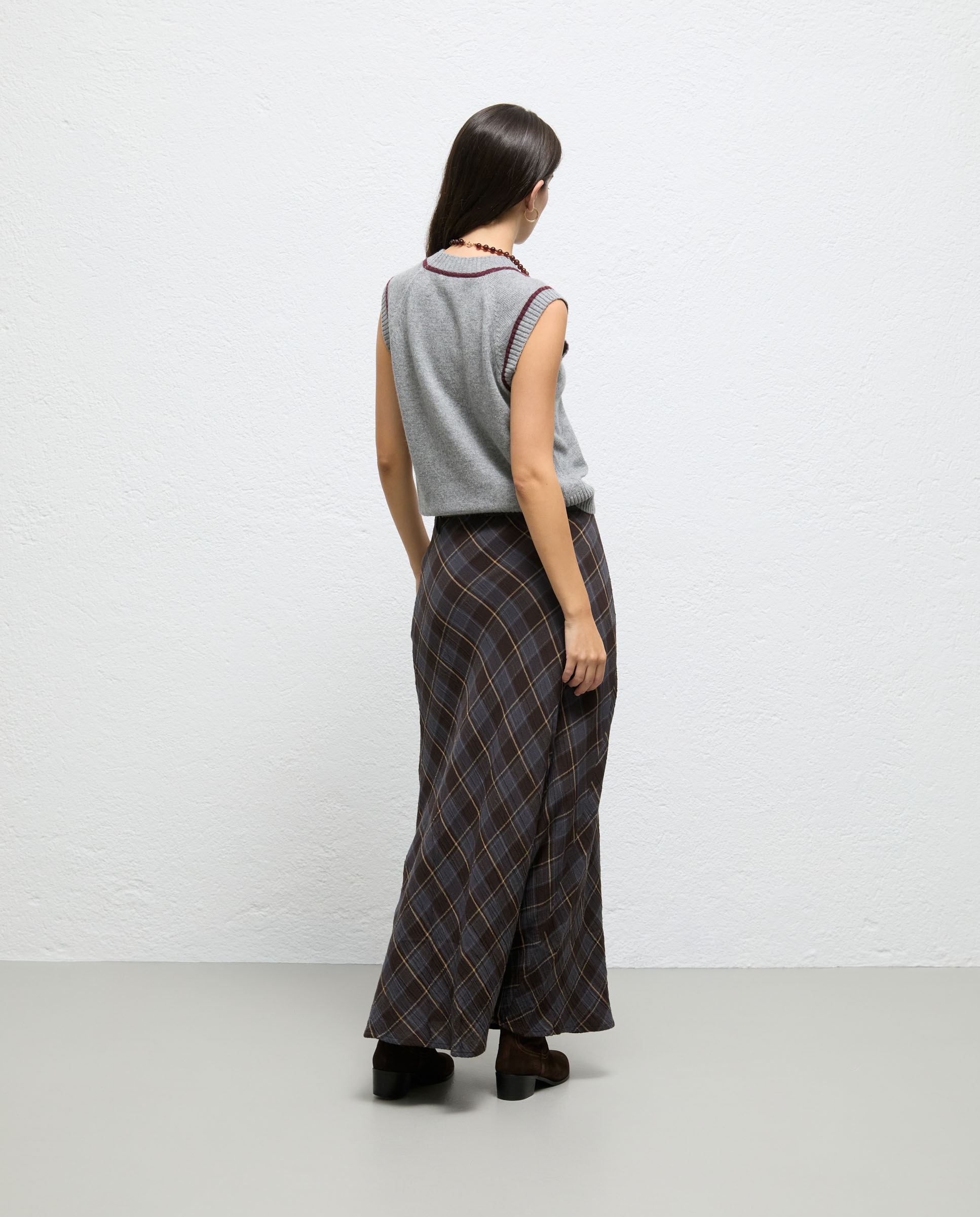 Chaleco de mujer a contraste bailey - El Ganso - Gris Gris-4