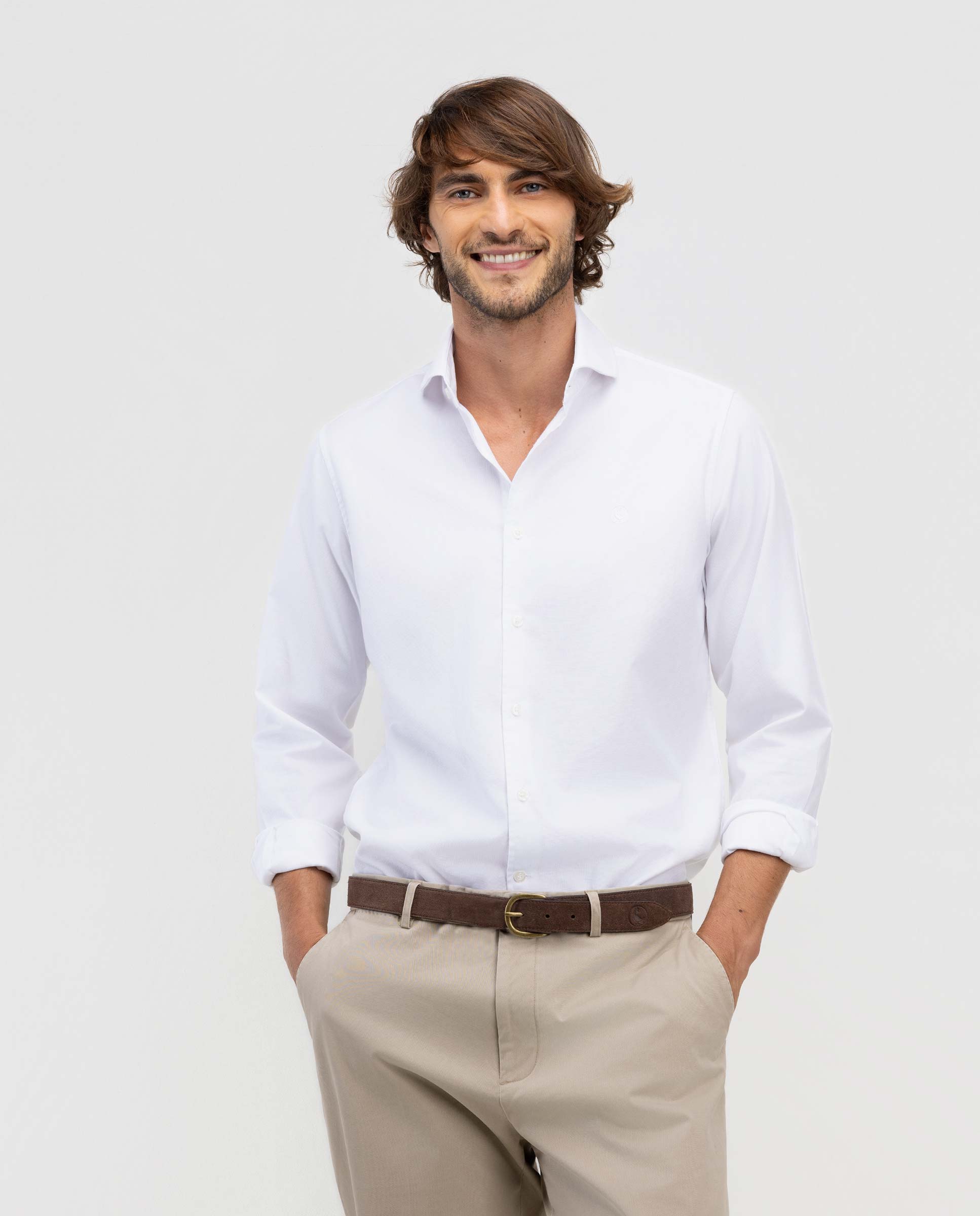 Camisa de hombre royal oxford - El Ganso - Blanco Blanco-1