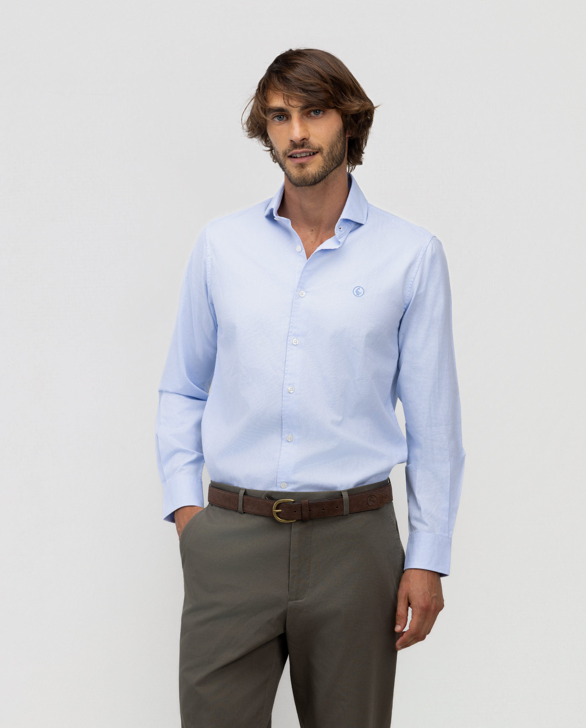 Camisa de hombre royal oxford - El Ganso - Azul celeste Azul celeste-1