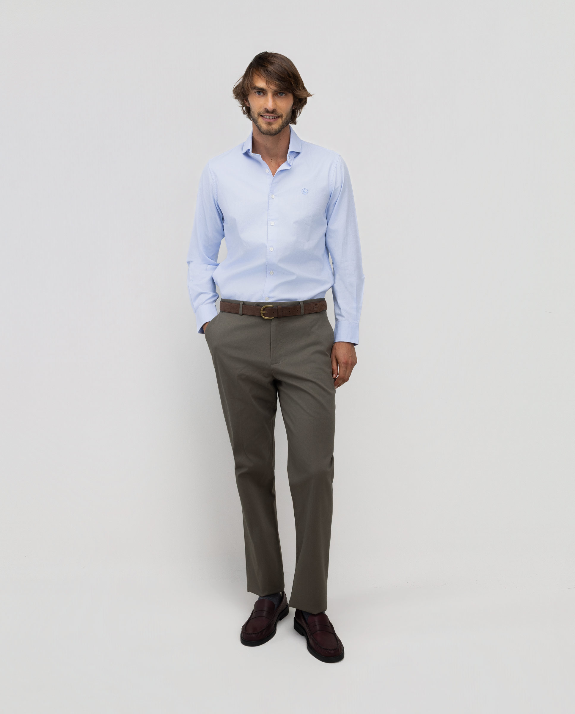 Camisa de hombre royal oxford - El Ganso - Azul celeste Azul celeste-2