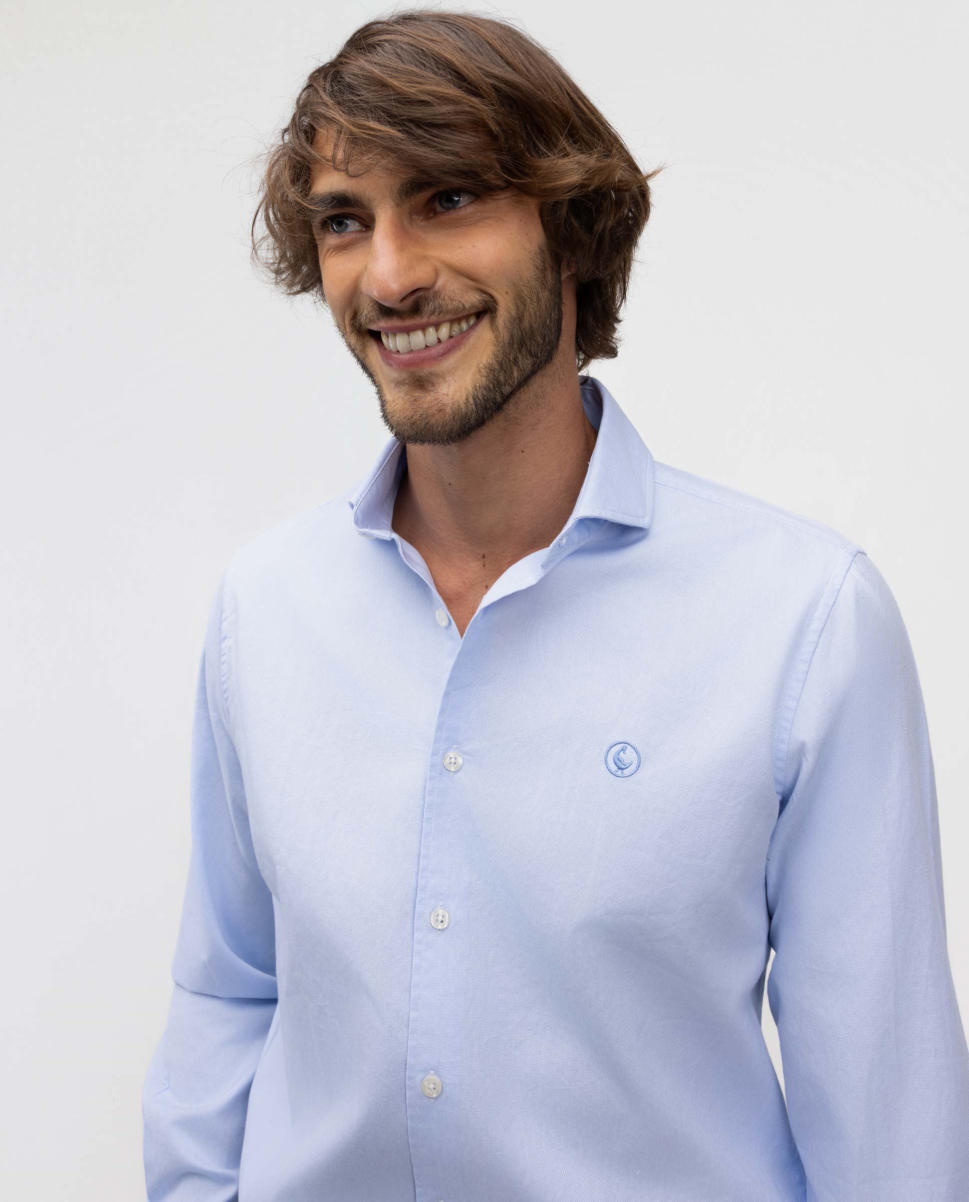 Camisa de hombre royal oxford - El Ganso - Azul celeste Azul celeste-3