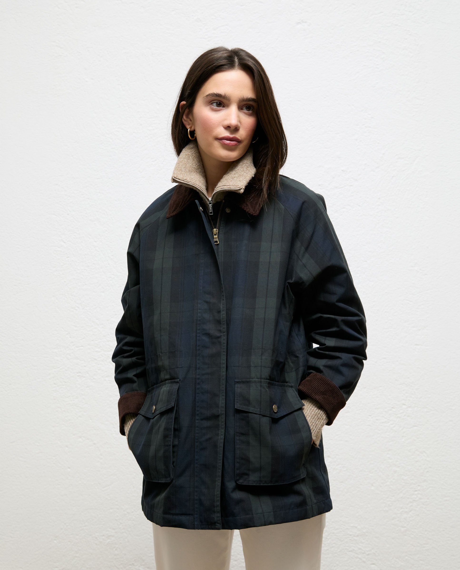 Chaqueta de mujer de cuadros lucía - El Ganso - Azul Azul-2