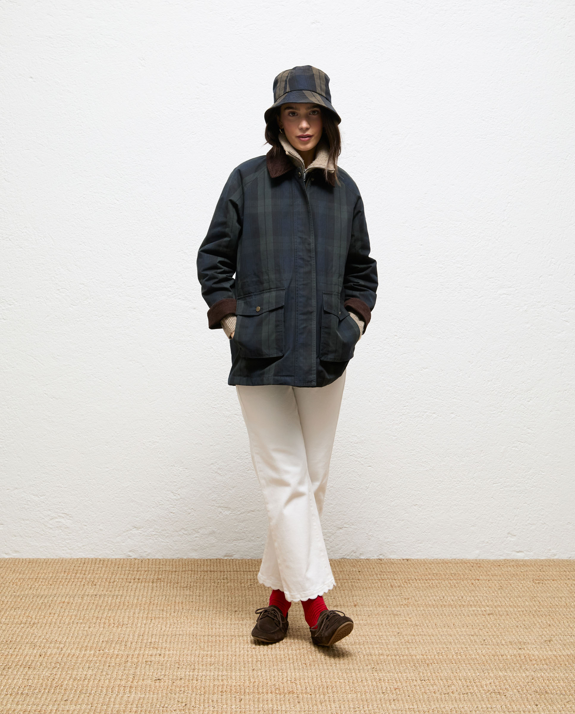 Chaqueta de mujer de cuadros lucía - El Ganso - Azul Azul-3