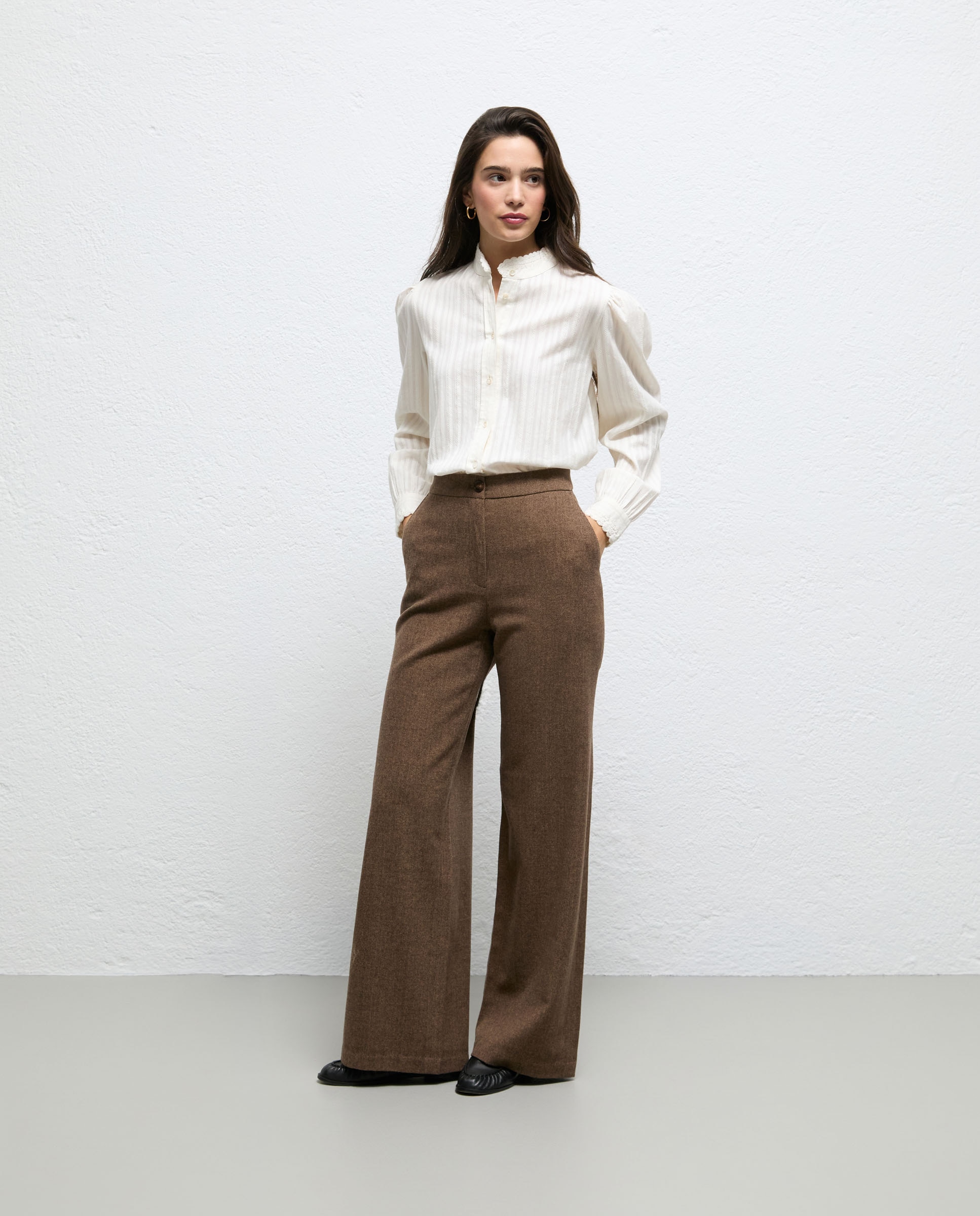 Pantalón de mujer espiga alina - El Ganso - Marrón Marrón-1